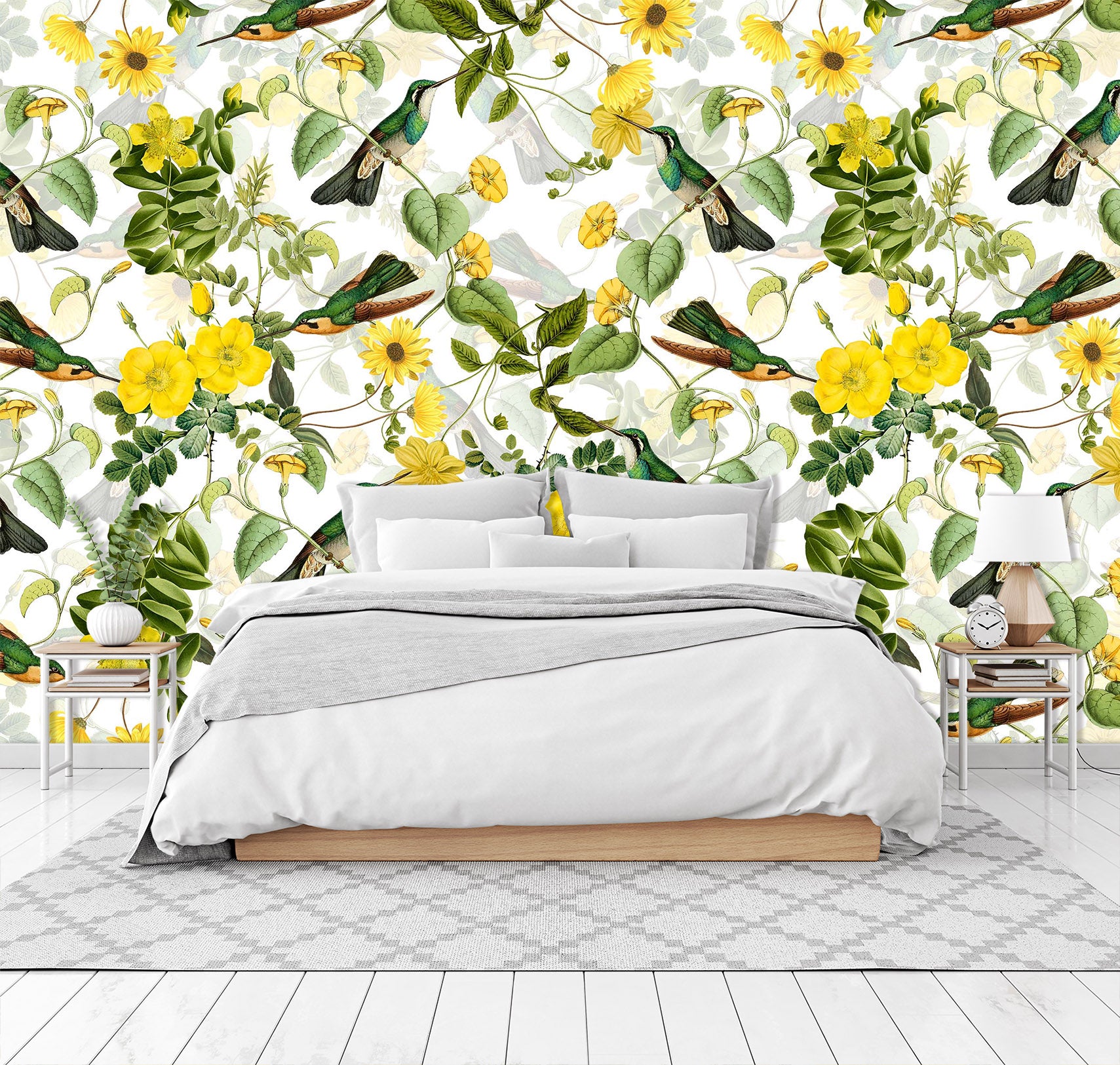 3D Yellow Flowers 165 Uta Naumann Wall Mural Wall Murals
