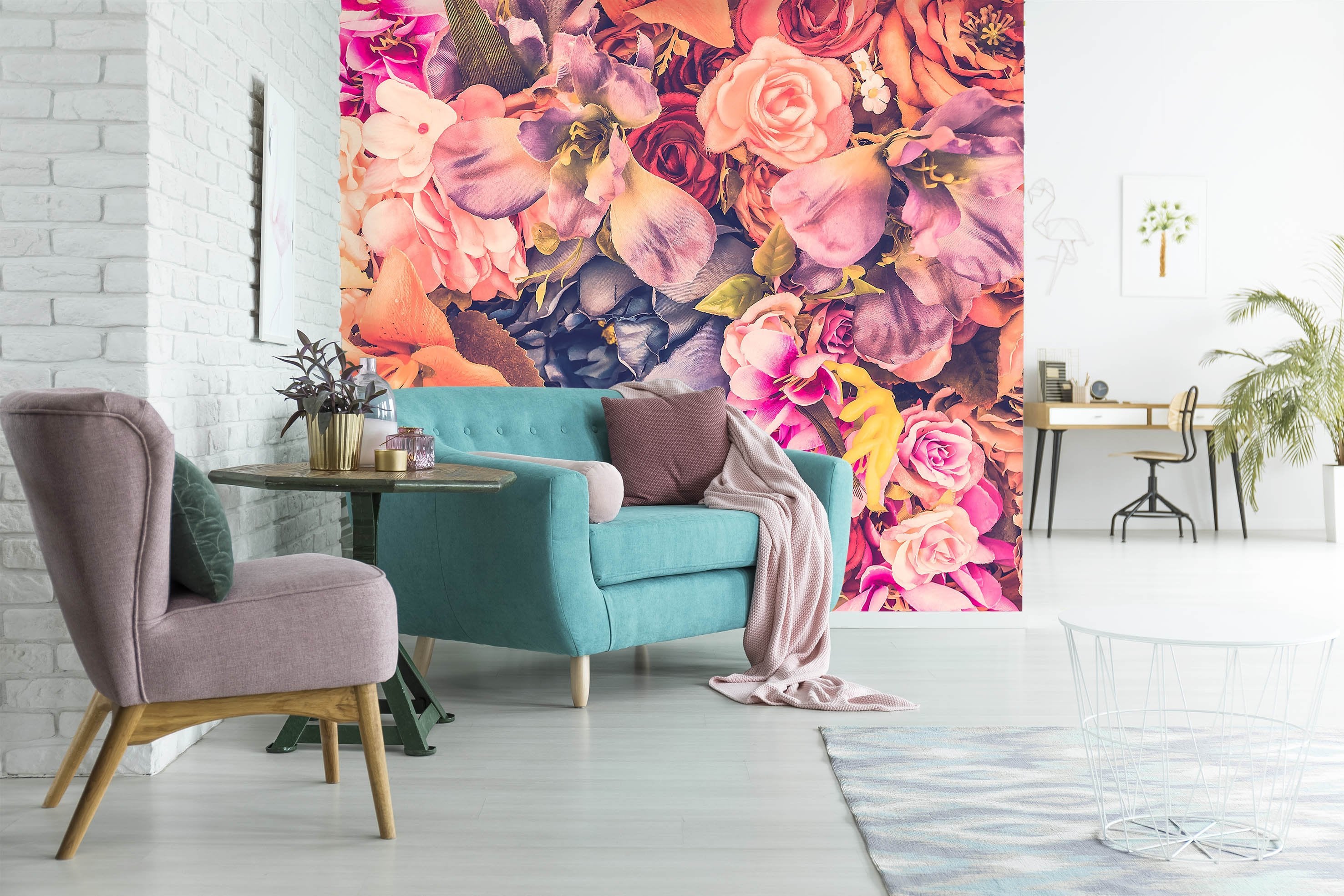 3D Natural Flower 035 Wallpaper AJ Wallpaper 