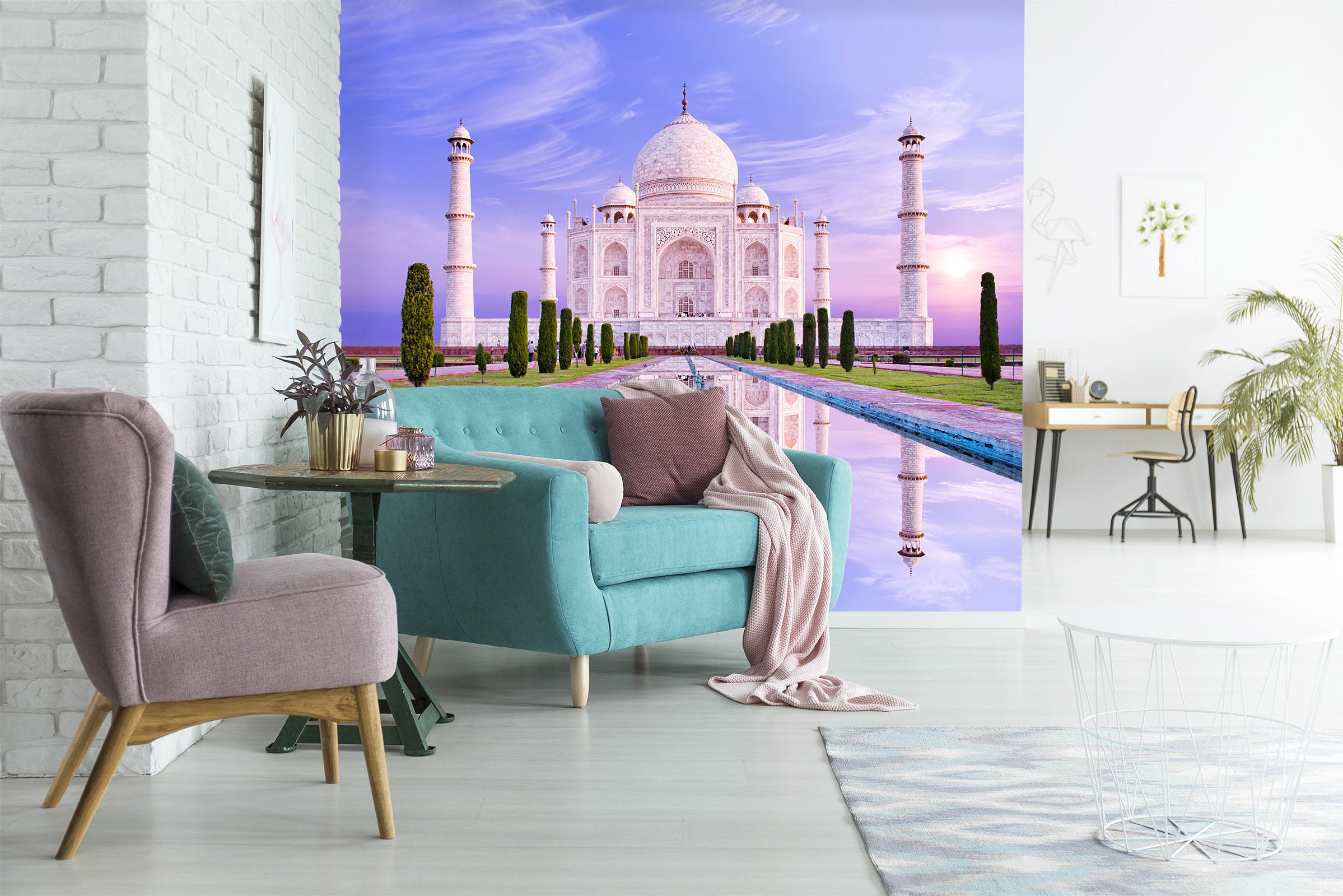 3D Purple Castle 1548 Wall Murals