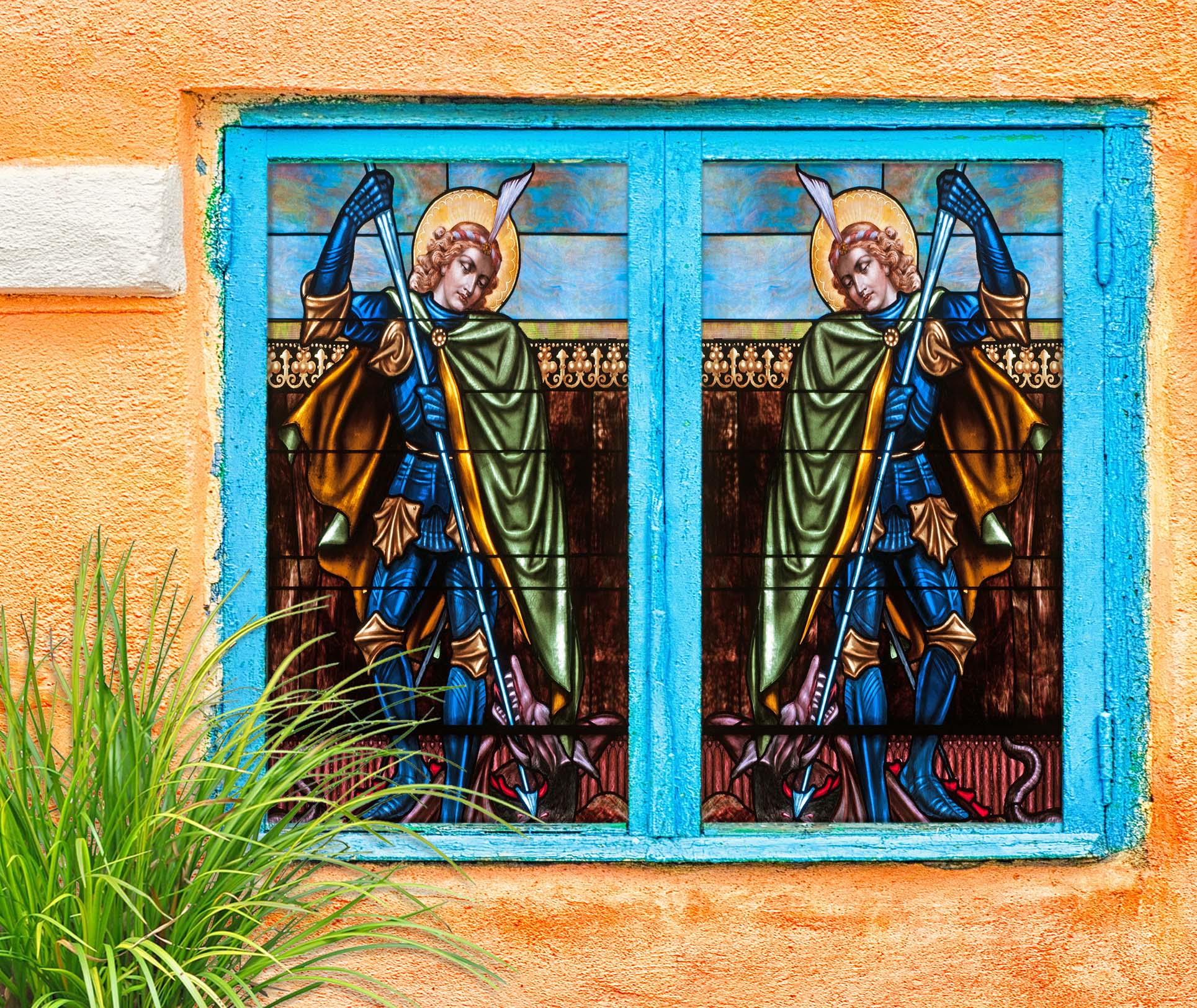 3D Prince Dragon 140 Window Film Print Sticker Cling Stained Glass UV Block