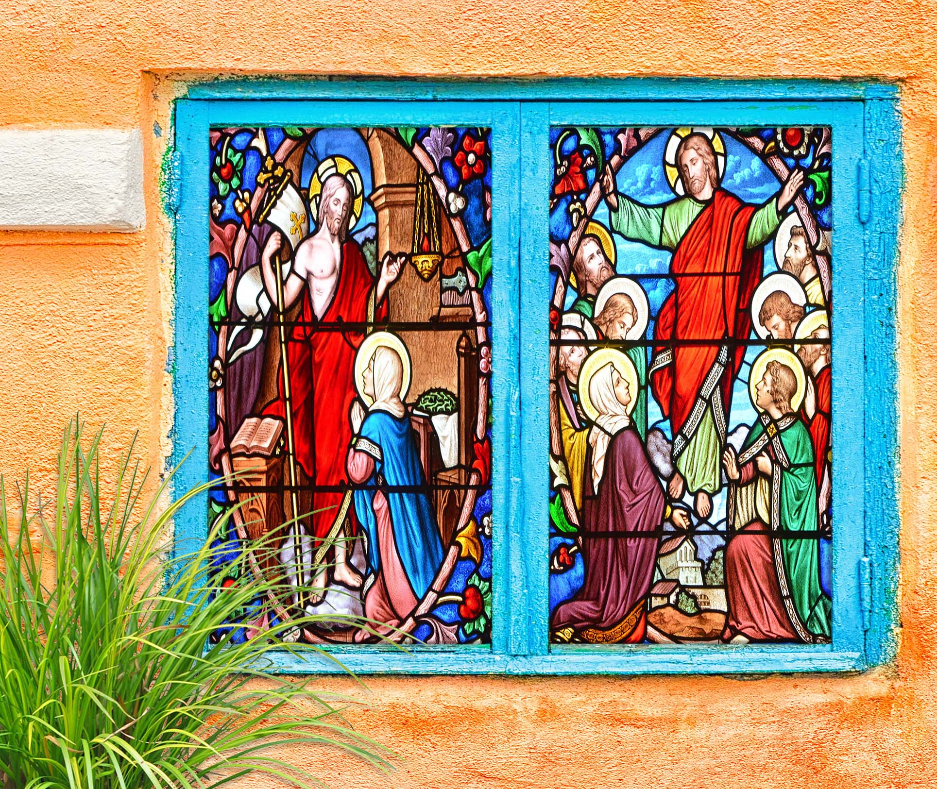 3D Believers Pray 066 Window Film Print Sticker Cling Stained Glass UV Block