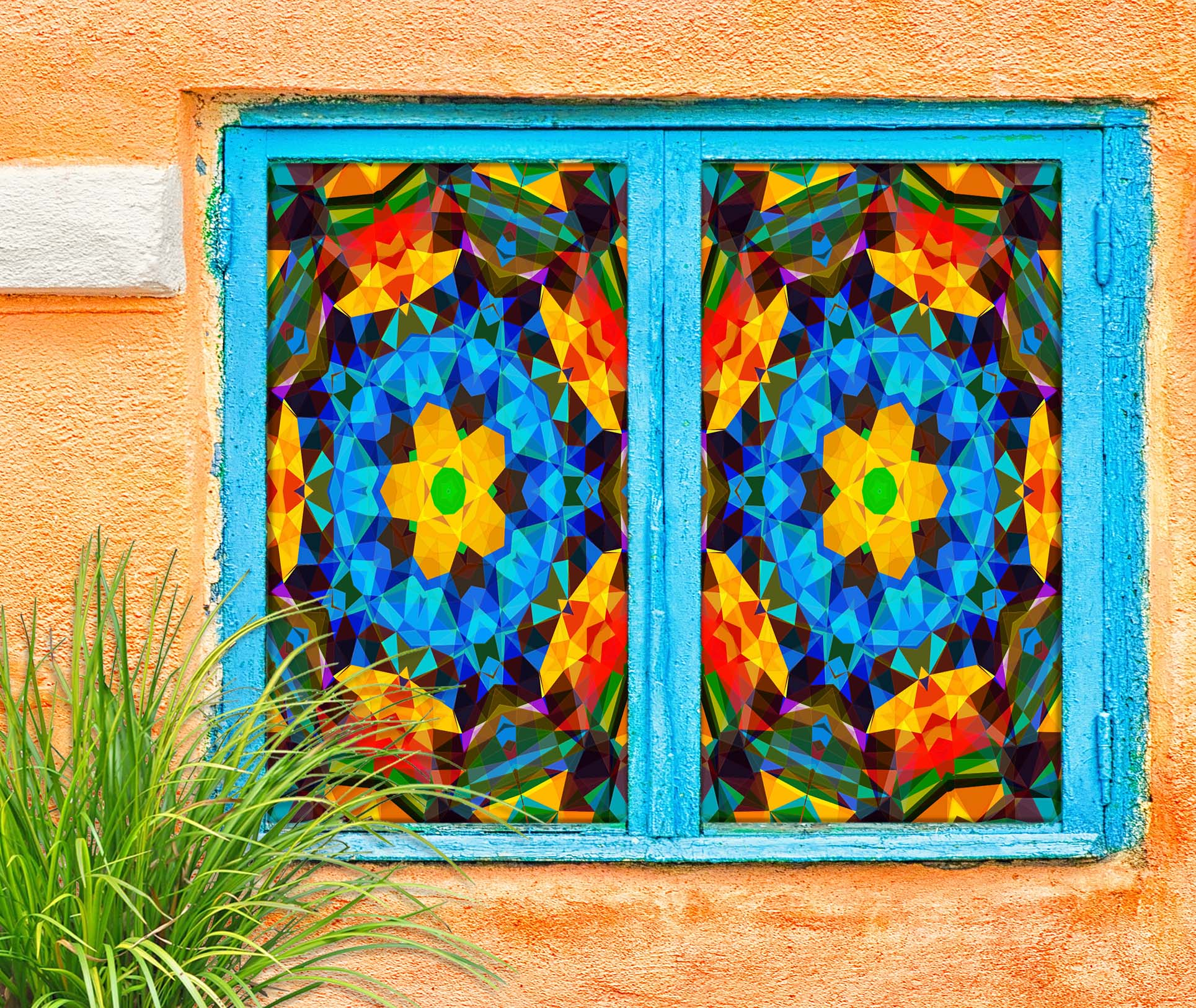 3D Vintage Flower 423 Window Film Print Sticker Cling Stained Glass UV Block