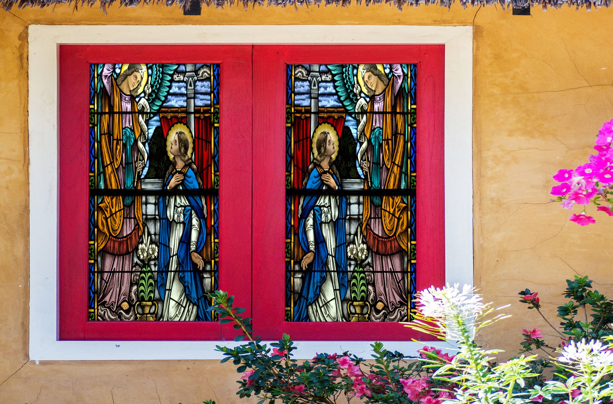 3D Religious Belief 103 Window Film Print Sticker Cling Stained Glass UV Block