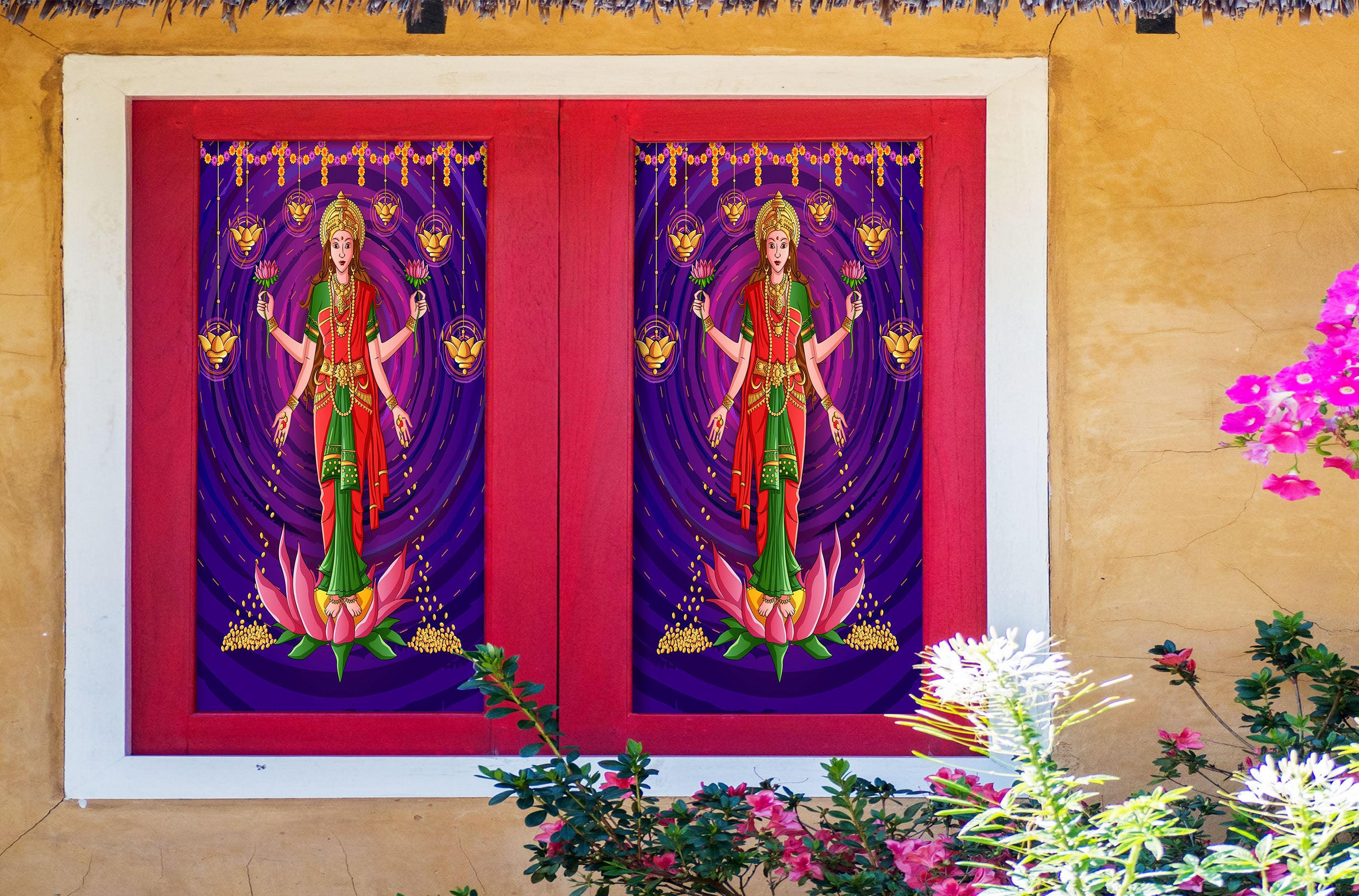 3D Crown Woman 227 Window Film Print Sticker Cling Stained Glass UV Block