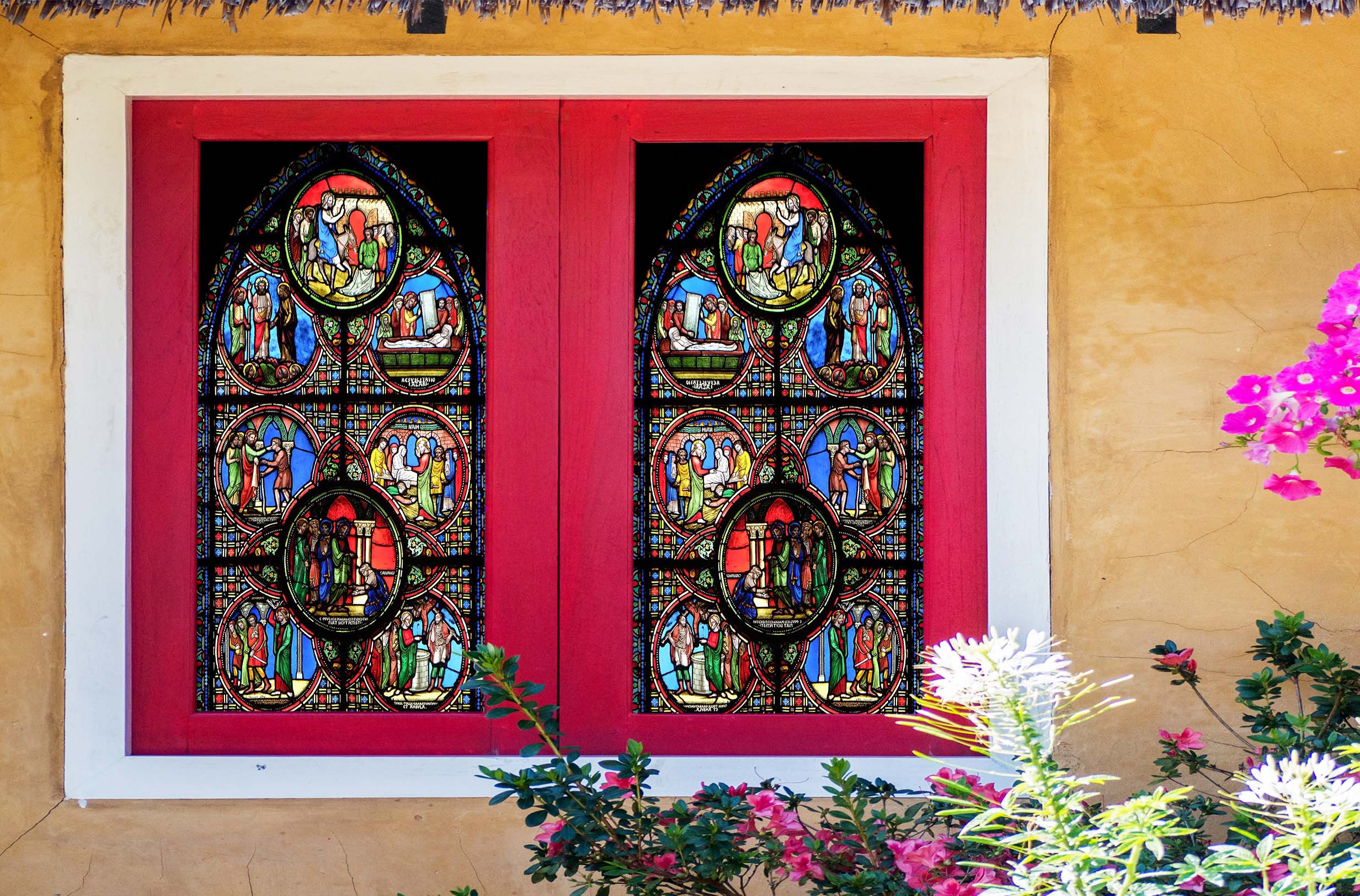 3D Religion Pattern 418 Window Film Print Sticker Cling Stained Glass UV Block