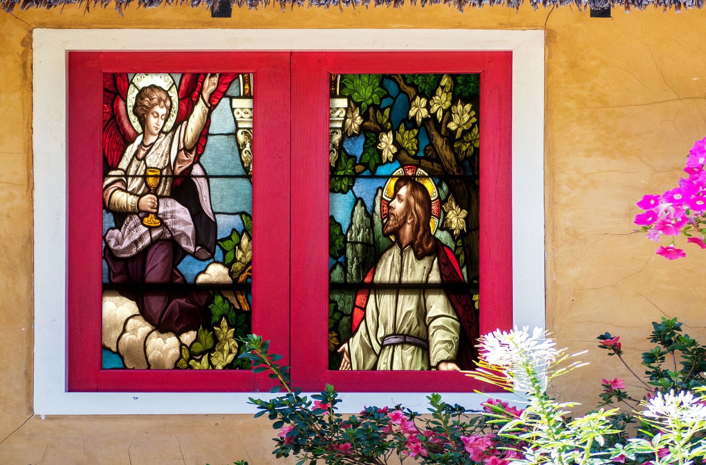 3D Holy Water 130 Window Film Print Sticker Cling Stained Glass UV Block