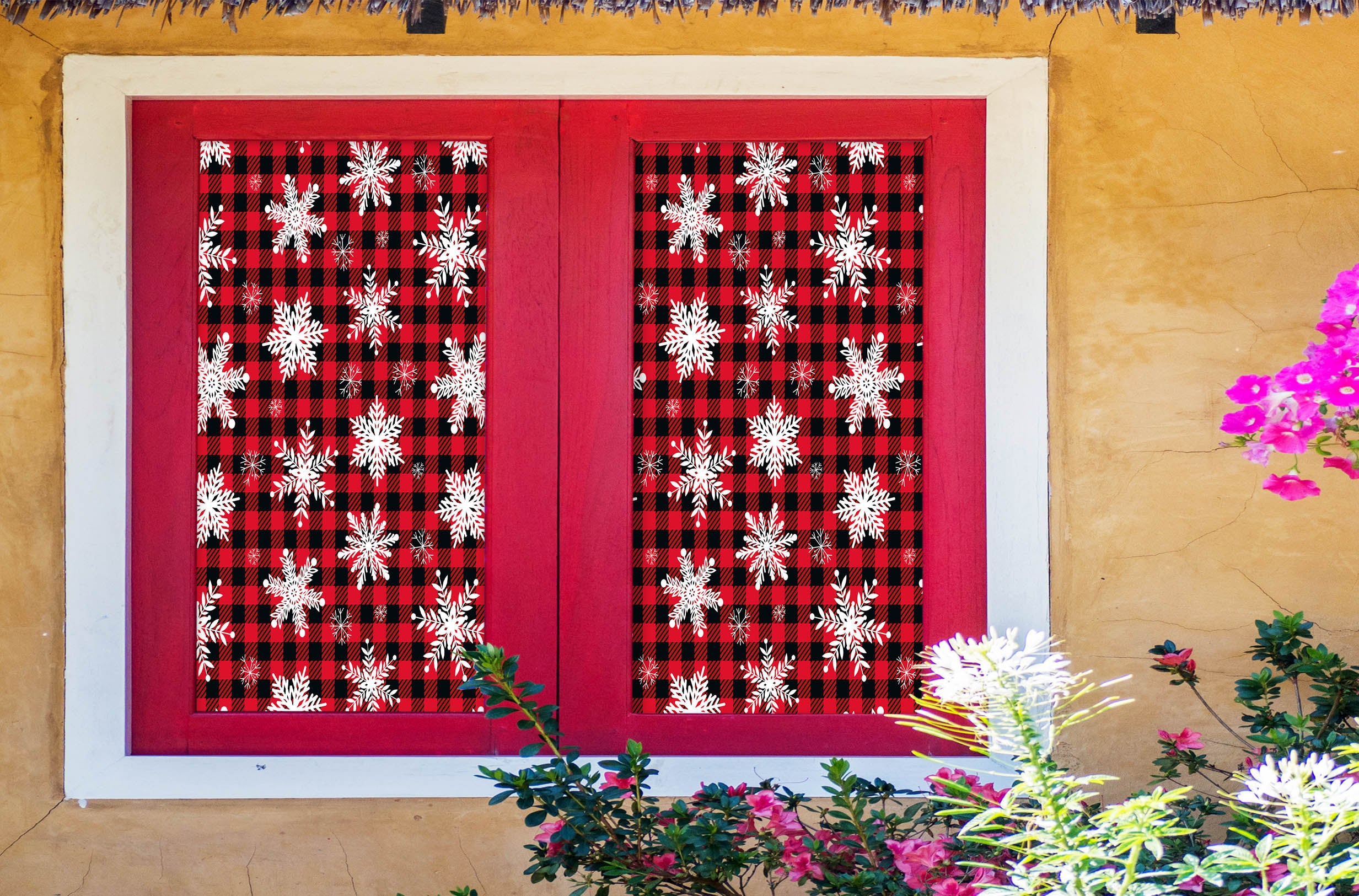 3D Snowflake Pattern 30083 Christmas Window Film Print Sticker Cling Stained Glass Xmas