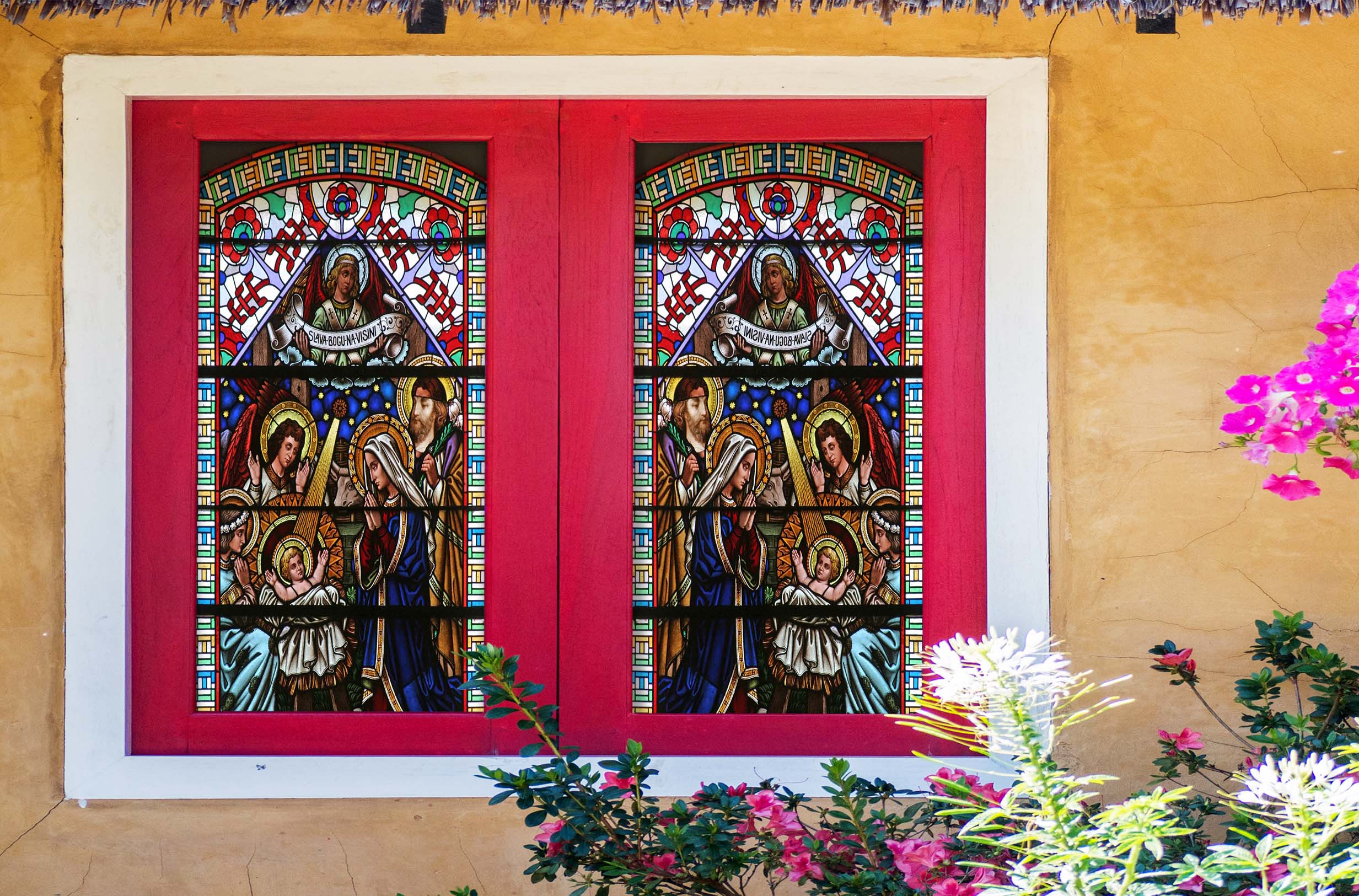 3D Ritual Baby 107 Window Film Print Sticker Cling Stained Glass UV Block