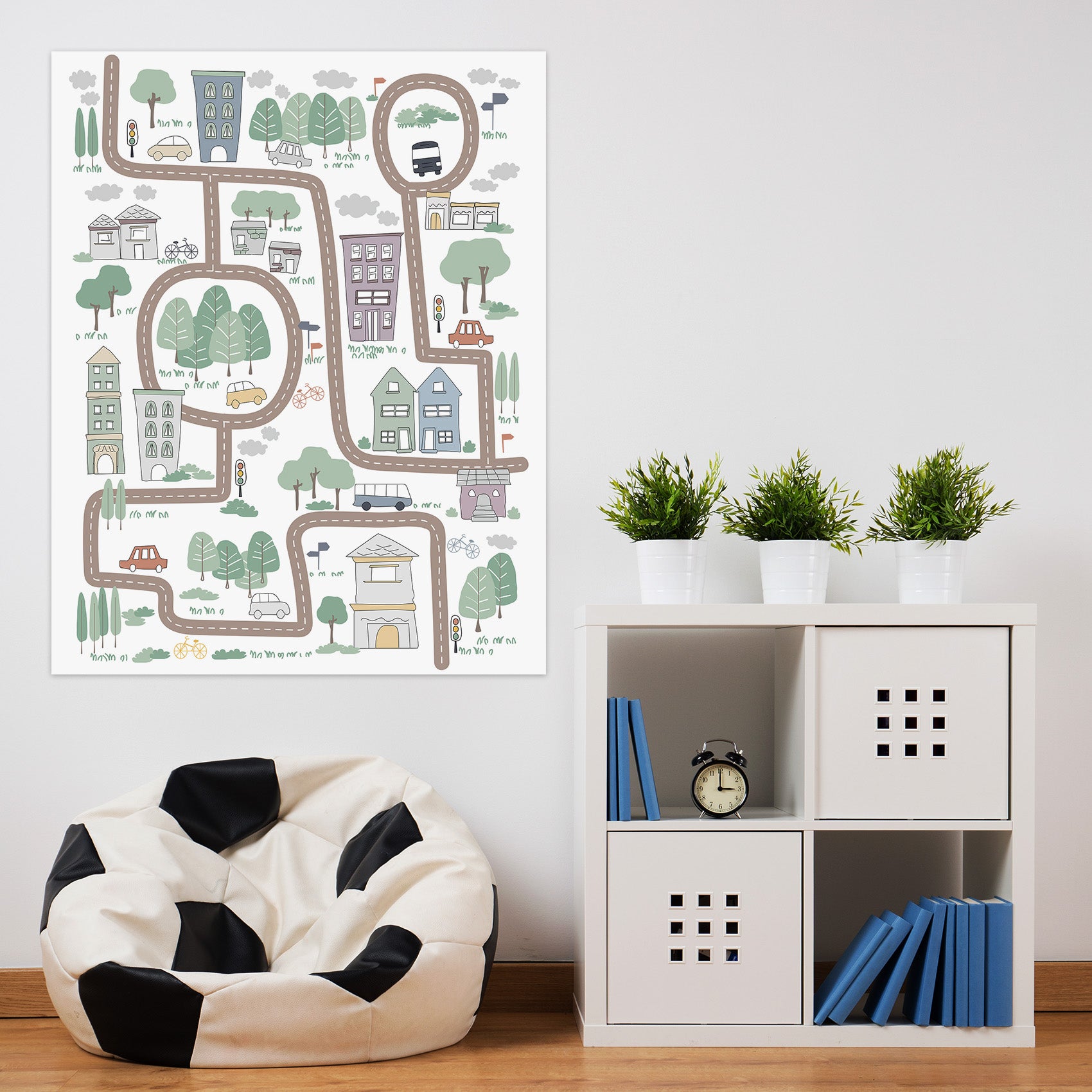 3D Cartoon Map 002 Jillian Helvey Wall Sticker