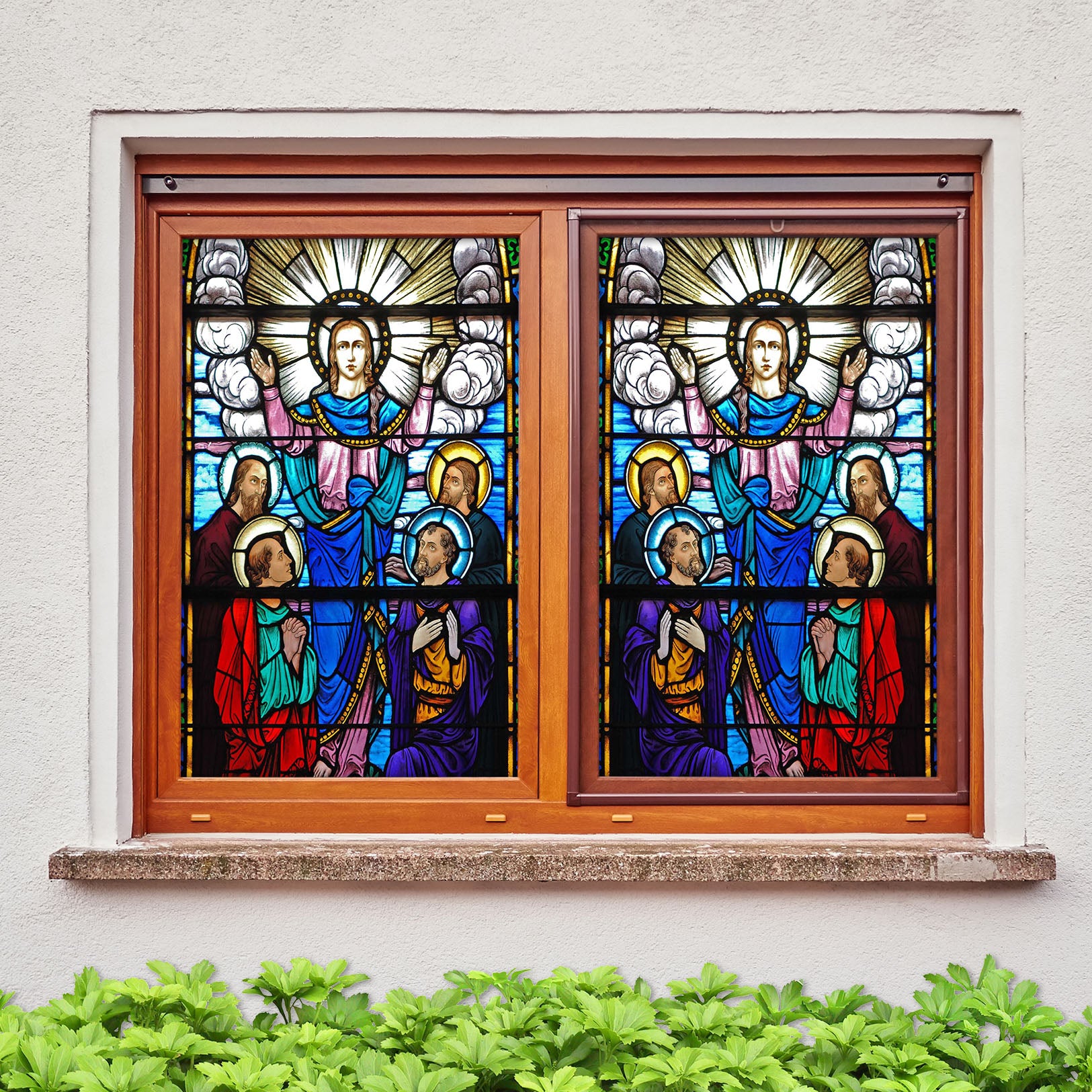 3D Virgin Faith 101 Window Film Print Sticker Cling Stained Glass UV Block