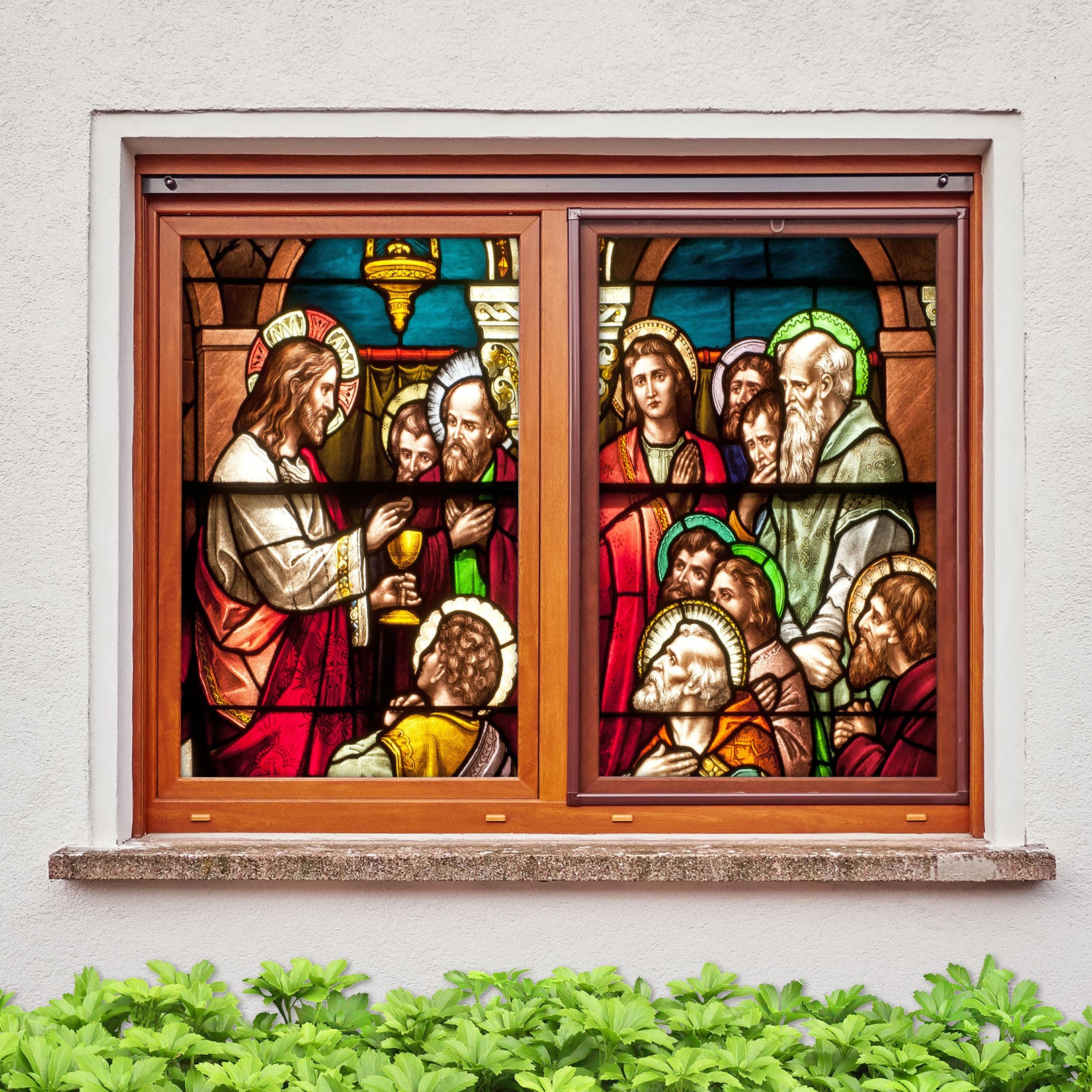 3D Christ Holy Water 285 Window Film Print Sticker Cling Stained Glass UV Block