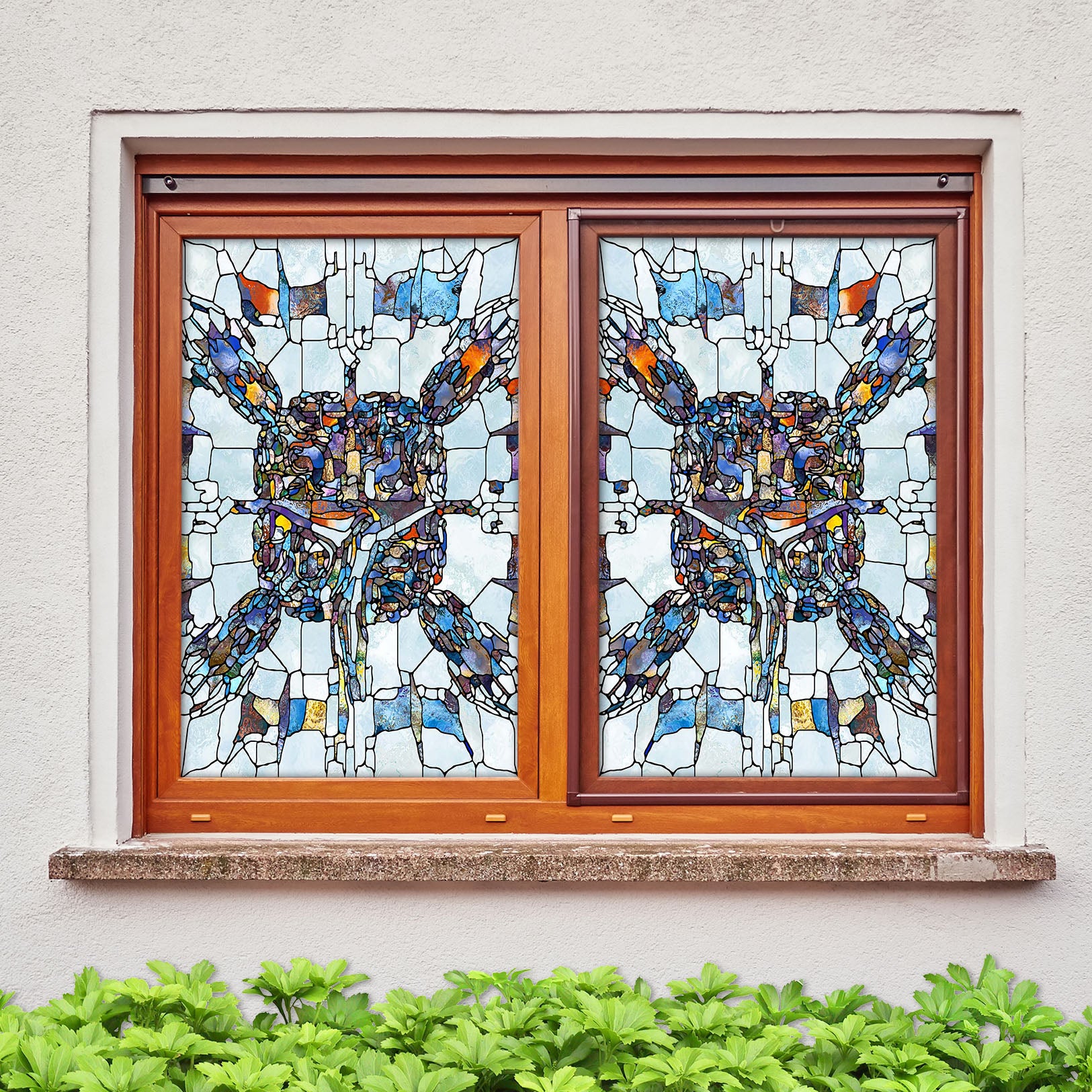 3D Christian Motifs 181 Window Film Print Sticker Cling Stained Glass UV Block