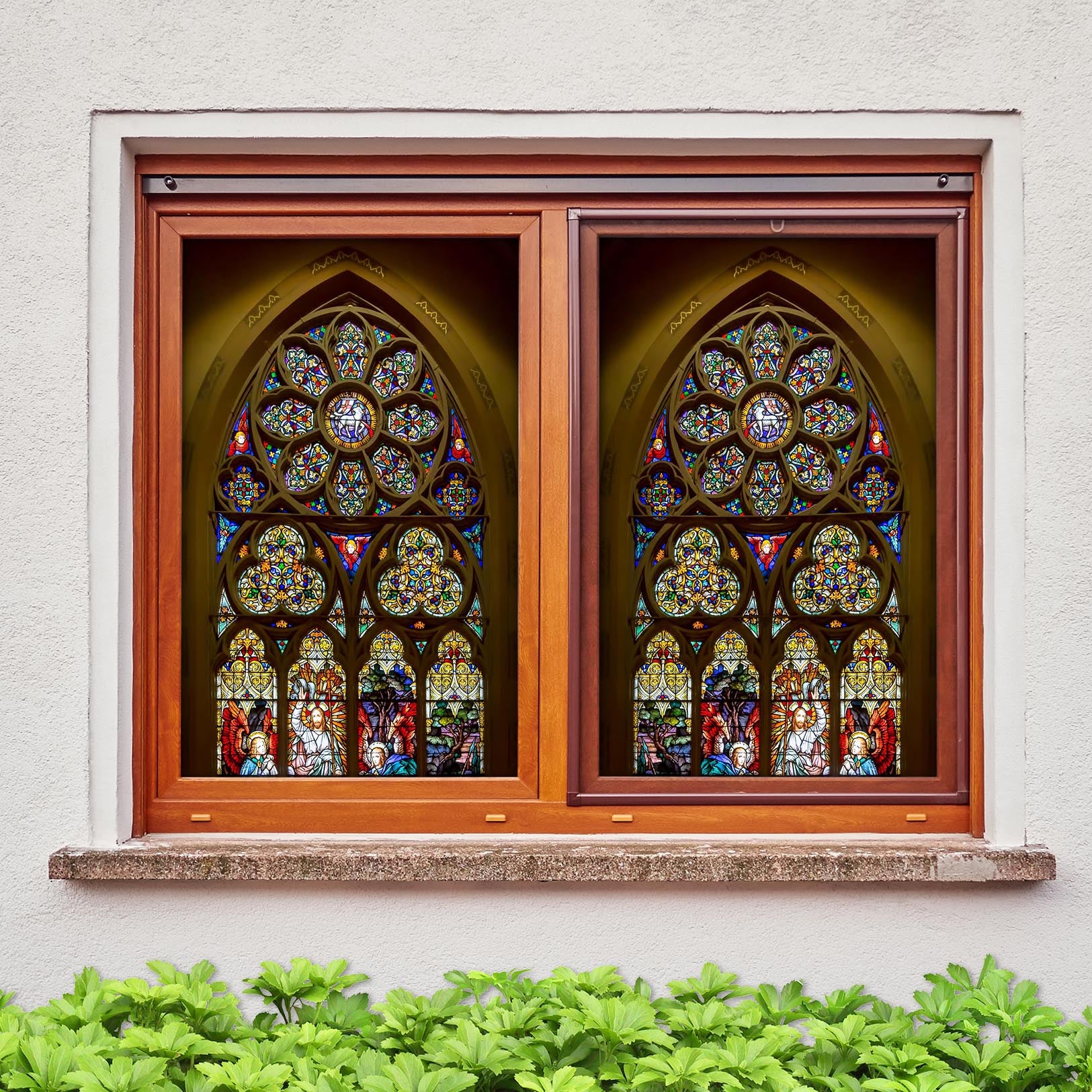 3D Angel Believer 311 Window Film Print Sticker Cling Stained Glass UV Block