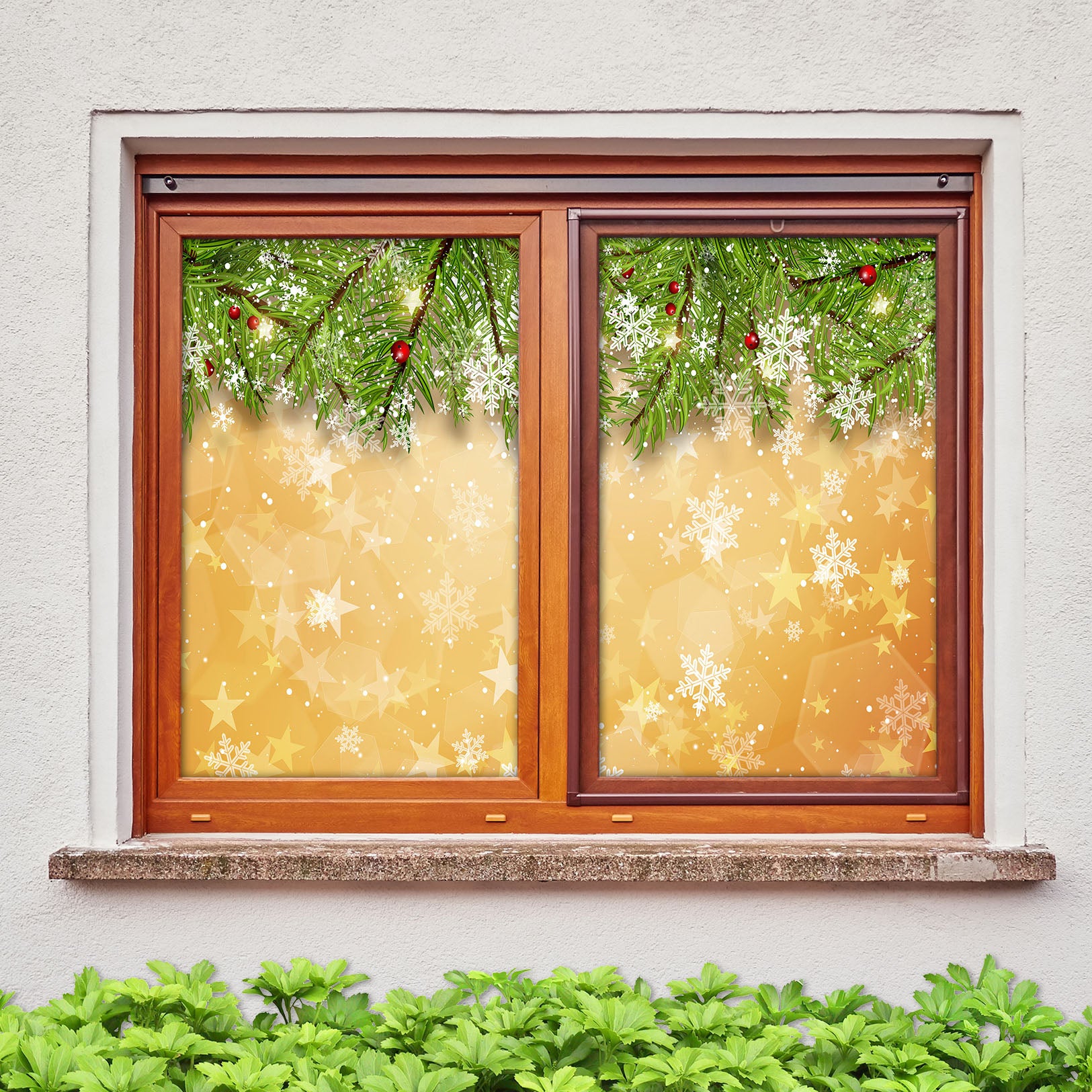 3D Branch Snowflake 30139 Christmas Window Film Print Sticker Cling Stained Glass Xmas