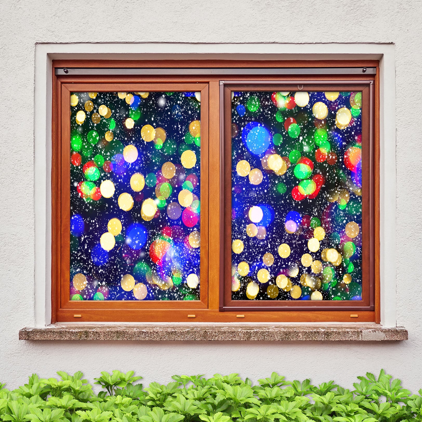 3D Colored Light 304 Window Film Print Sticker Cling Stained Glass UV Block
