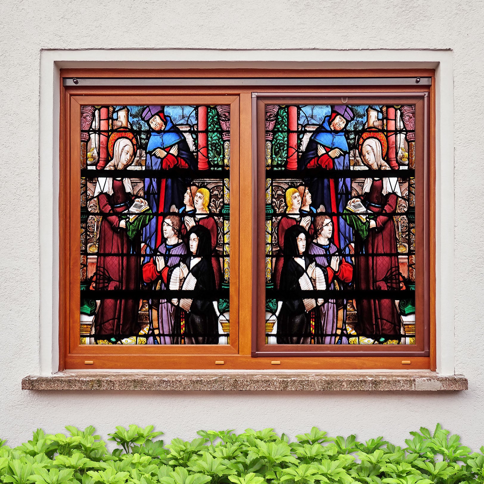 3D Prayer Faith 212 Window Film Print Sticker Cling Stained Glass UV Block