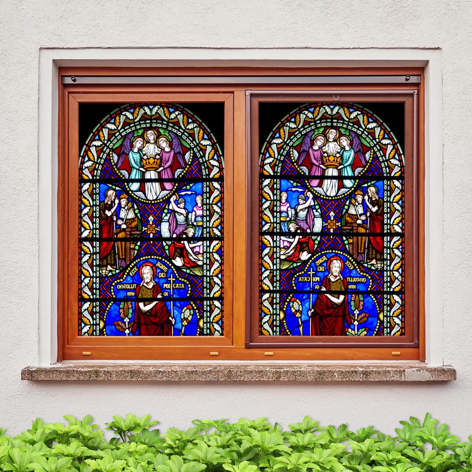 3D Apostle Prayer 251 Window Film Print Sticker Cling Stained Glass UV Block