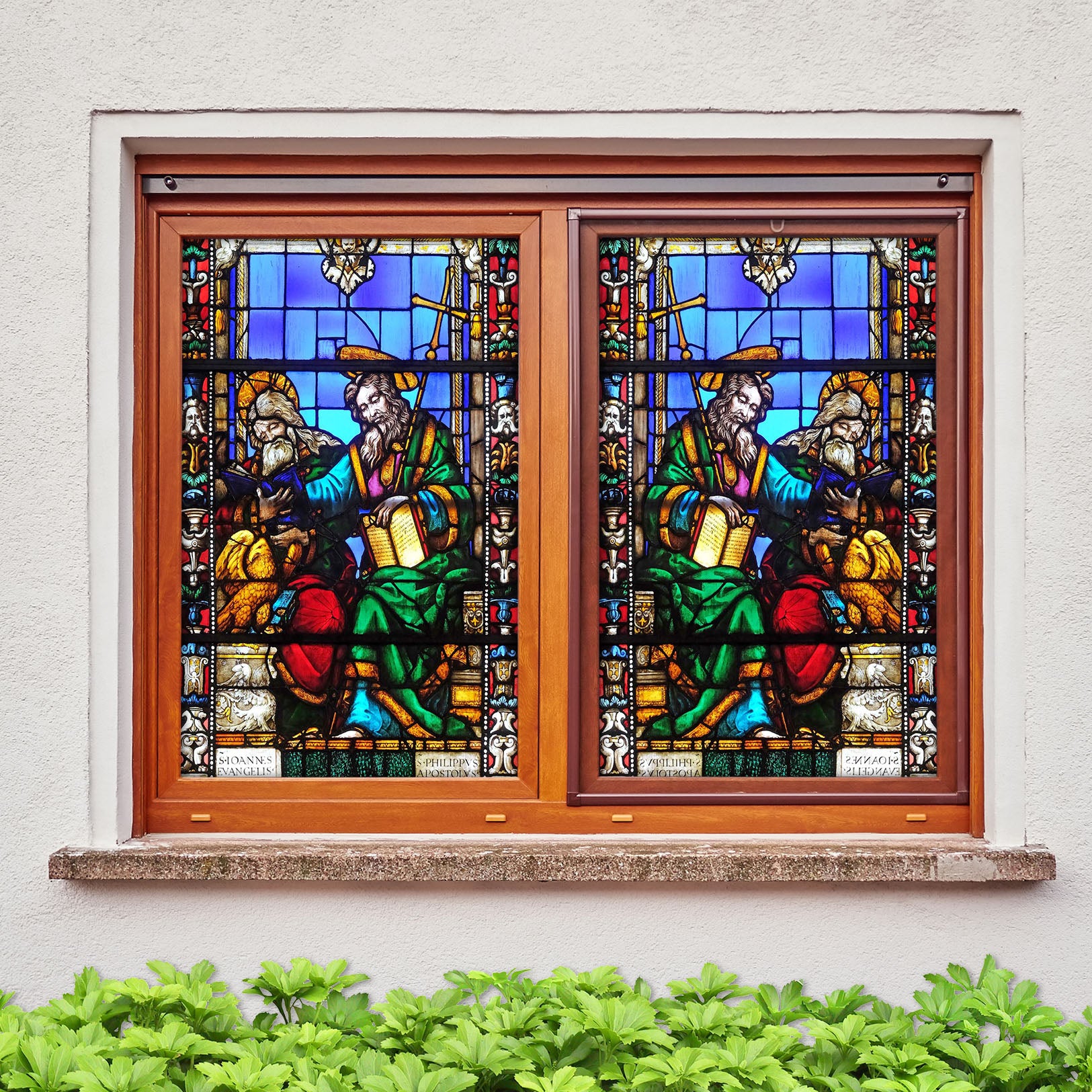 3D Bible Lion 234 Window Film Print Sticker Cling Stained Glass UV Block