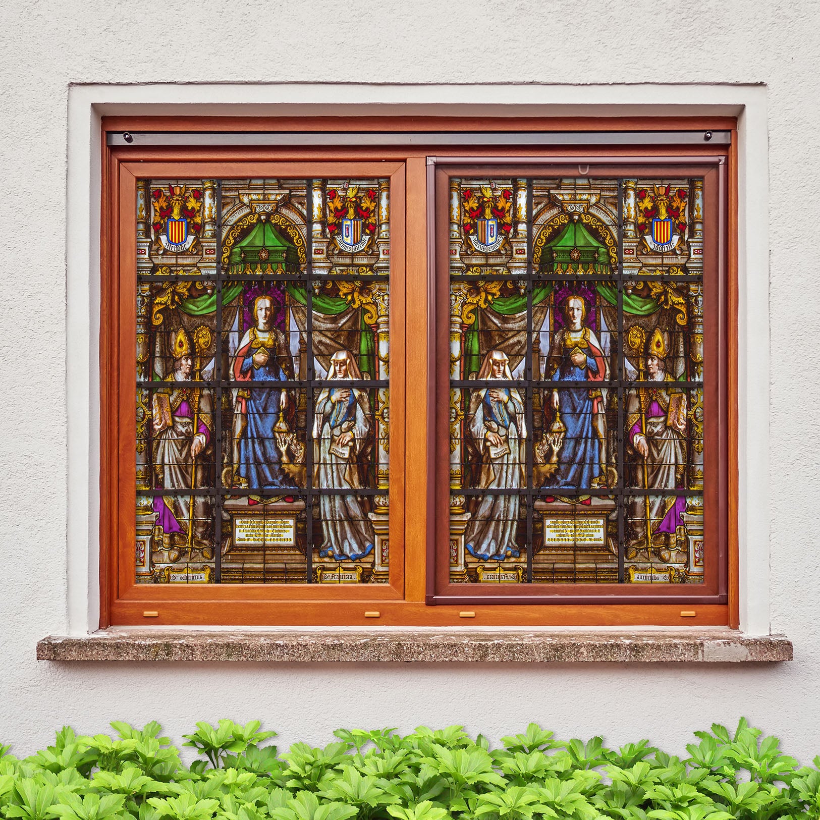 3D Royal Family 138 Window Film Print Sticker Cling Stained Glass UV Block