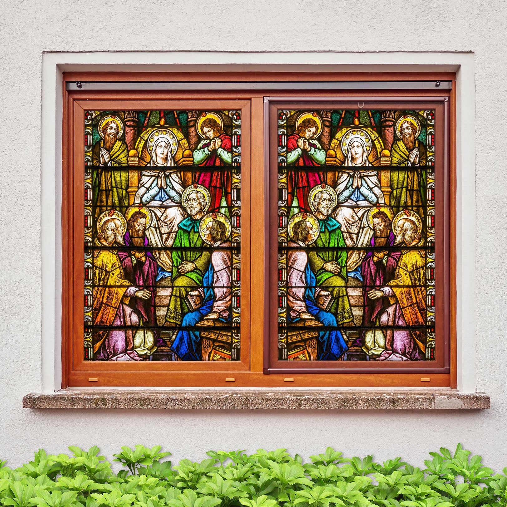 3D Apostle Prayer 236 Window Film Print Sticker Cling Stained Glass UV Block