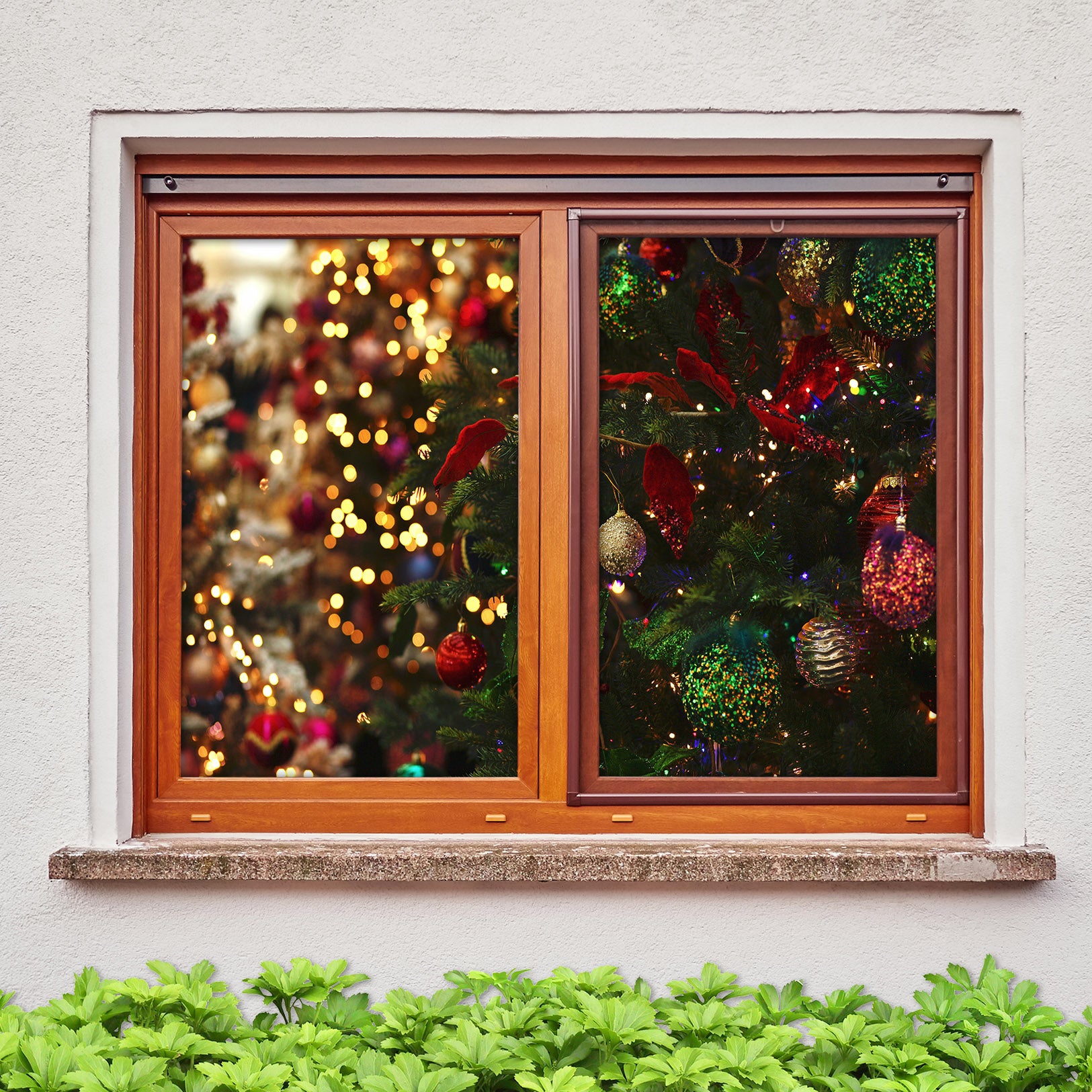 3D Christmas Tree 30078 Christmas Window Film Print Sticker Cling Stained Glass Xmas