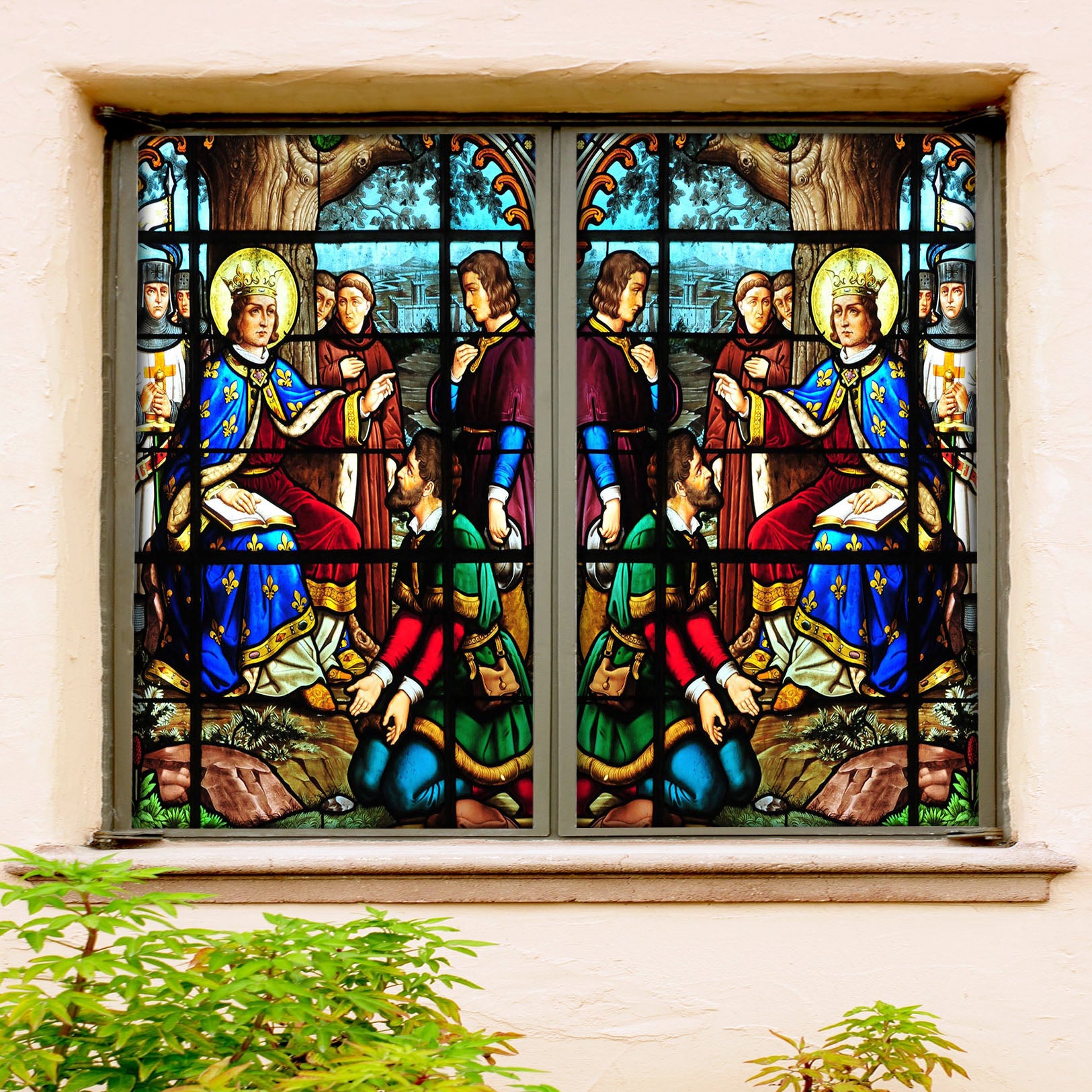 3D Prince Courier 082 Window Film Print Sticker Cling Stained Glass UV Block