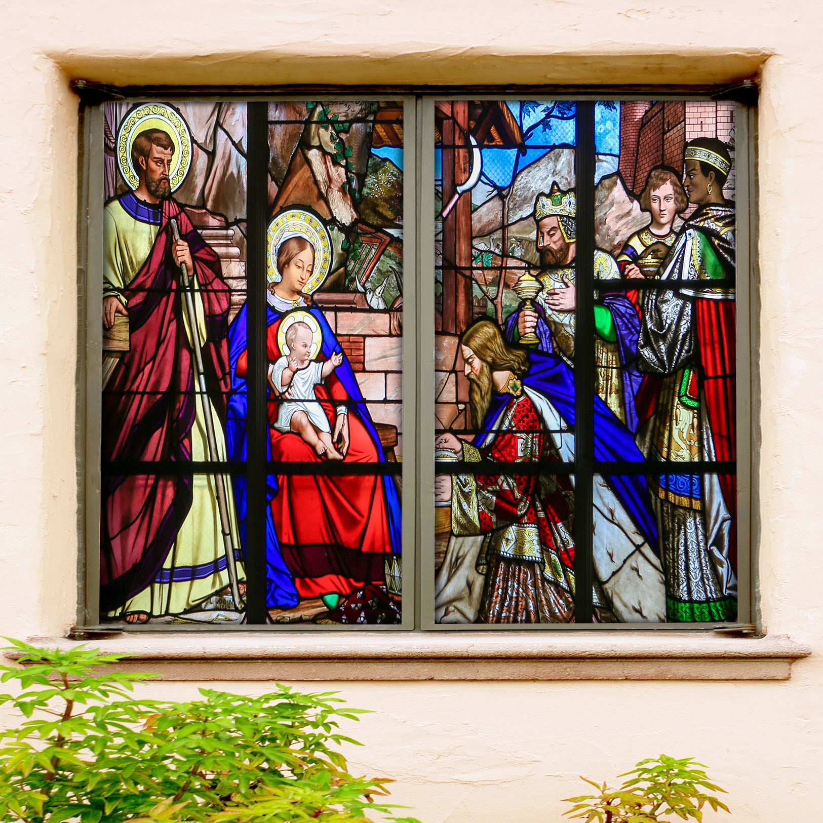 3D Male Priesthood 029 Window Film Print Sticker Cling Stained Glass UV Block