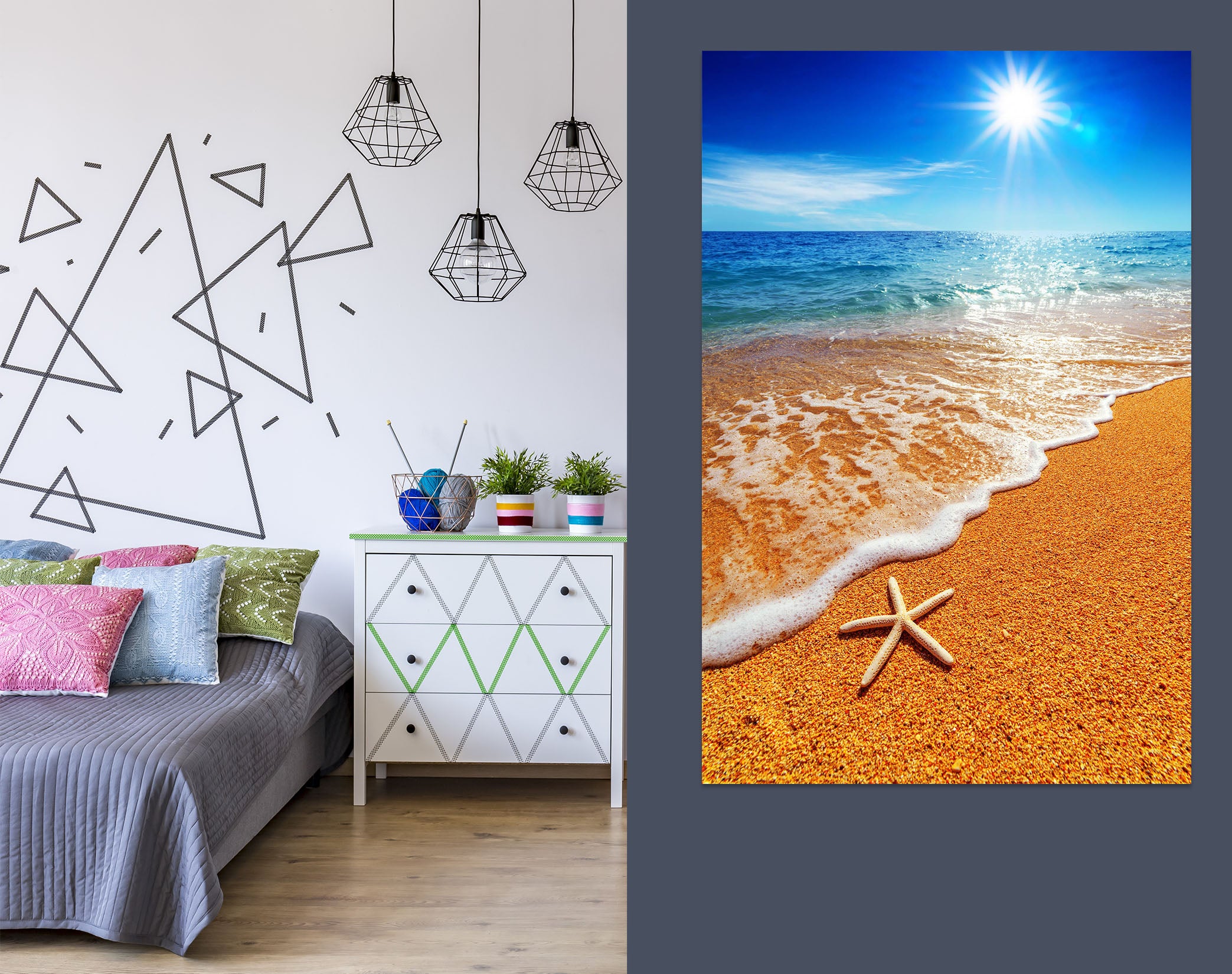 3D Sunny Beach 002 Wall Sticker