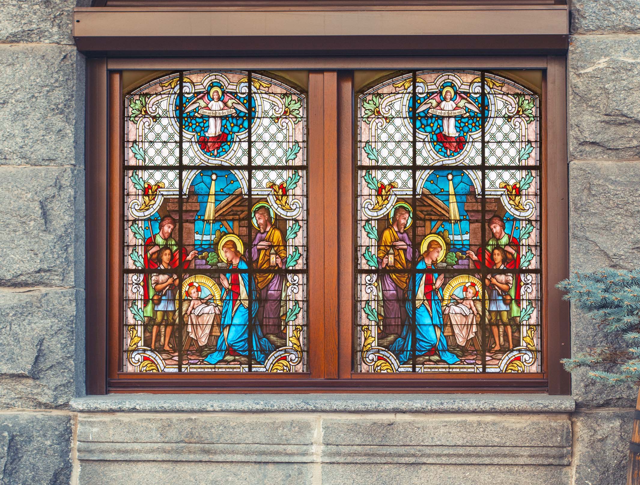 3D Cute Angel 173 Window Film Print Sticker Cling Stained Glass UV Block