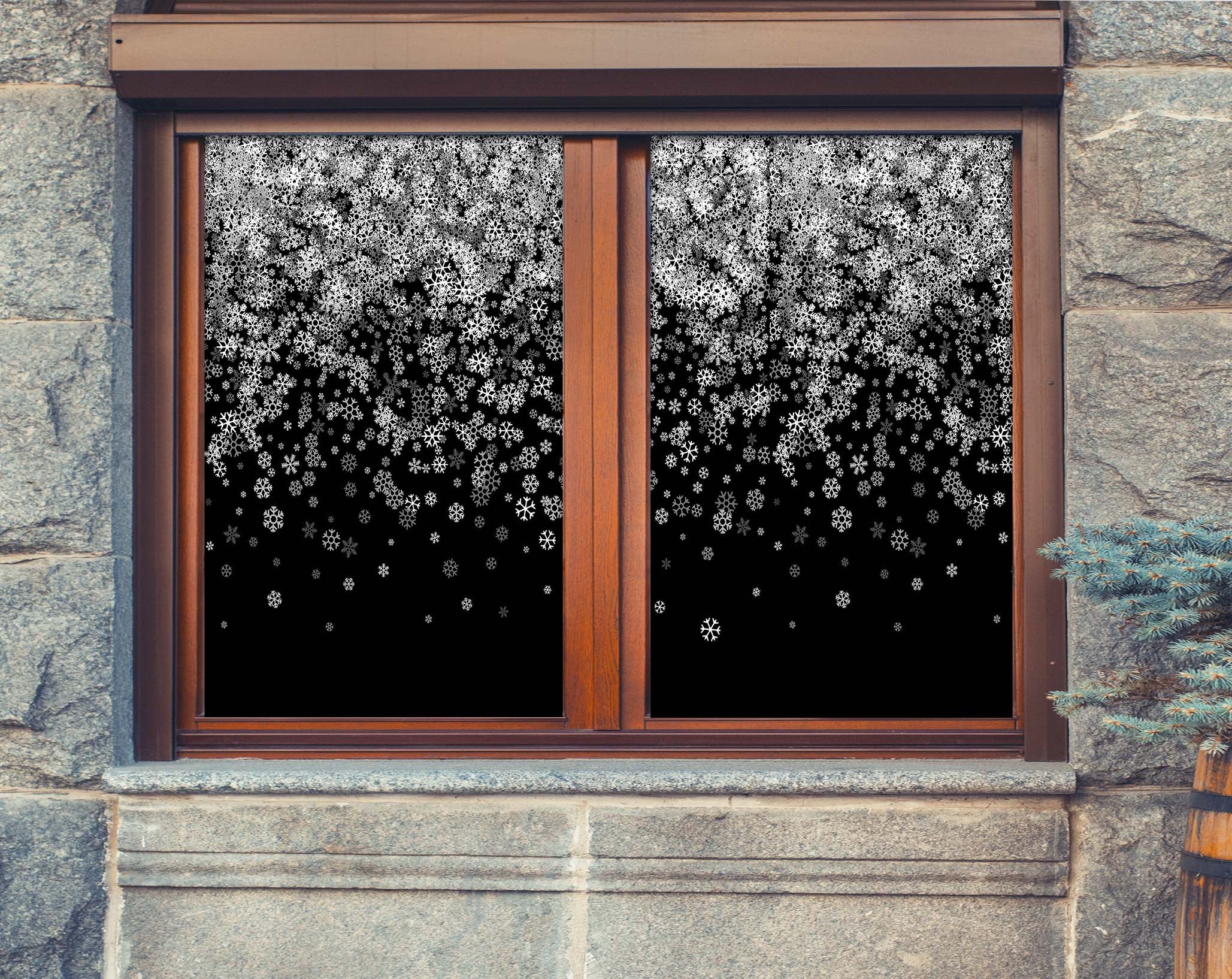 3D Beautiful Snowflake 352 Window Film Print Sticker Cling Stained Glass UV Block