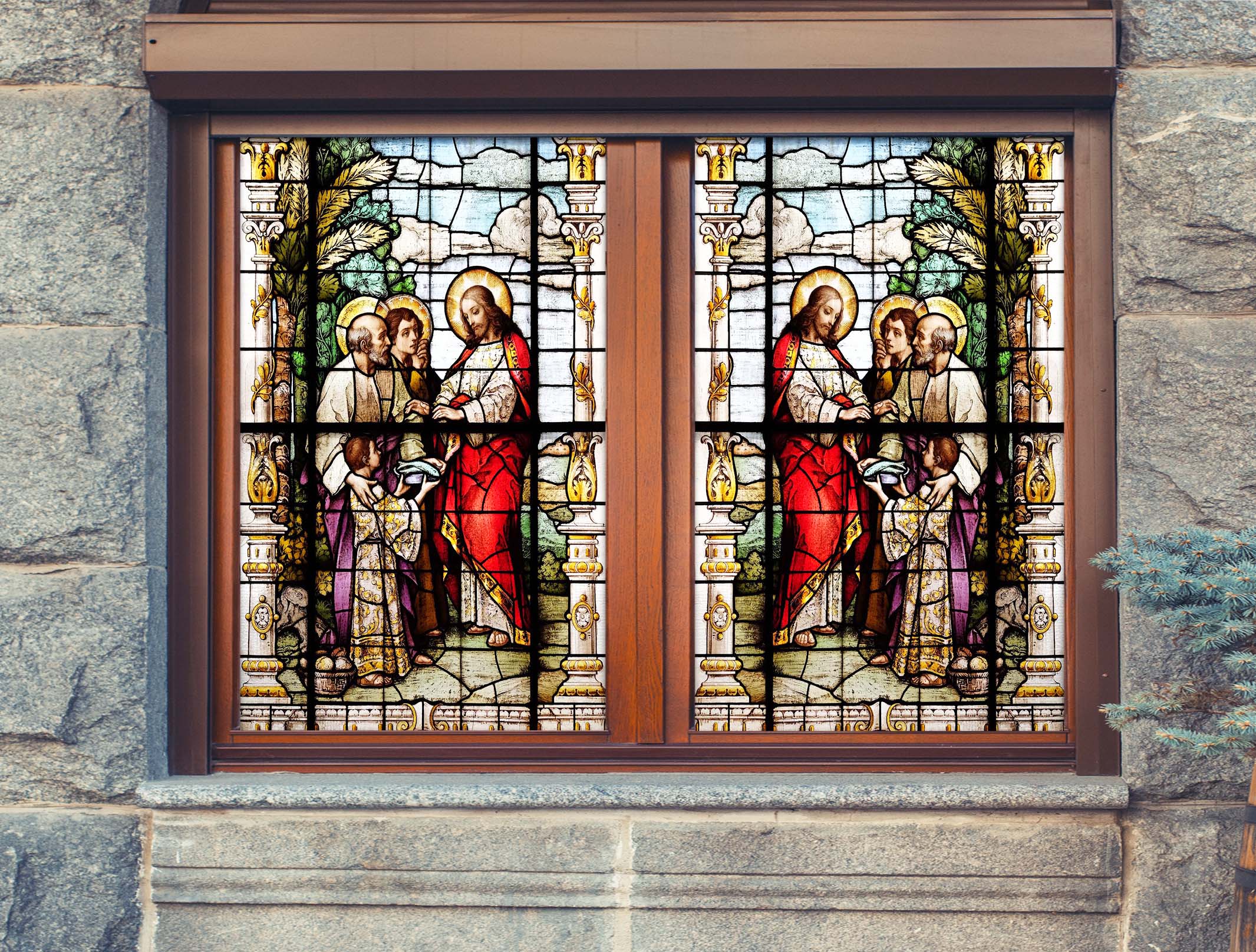 3D Small Fish 149 Window Film Print Sticker Cling Stained Glass UV Block