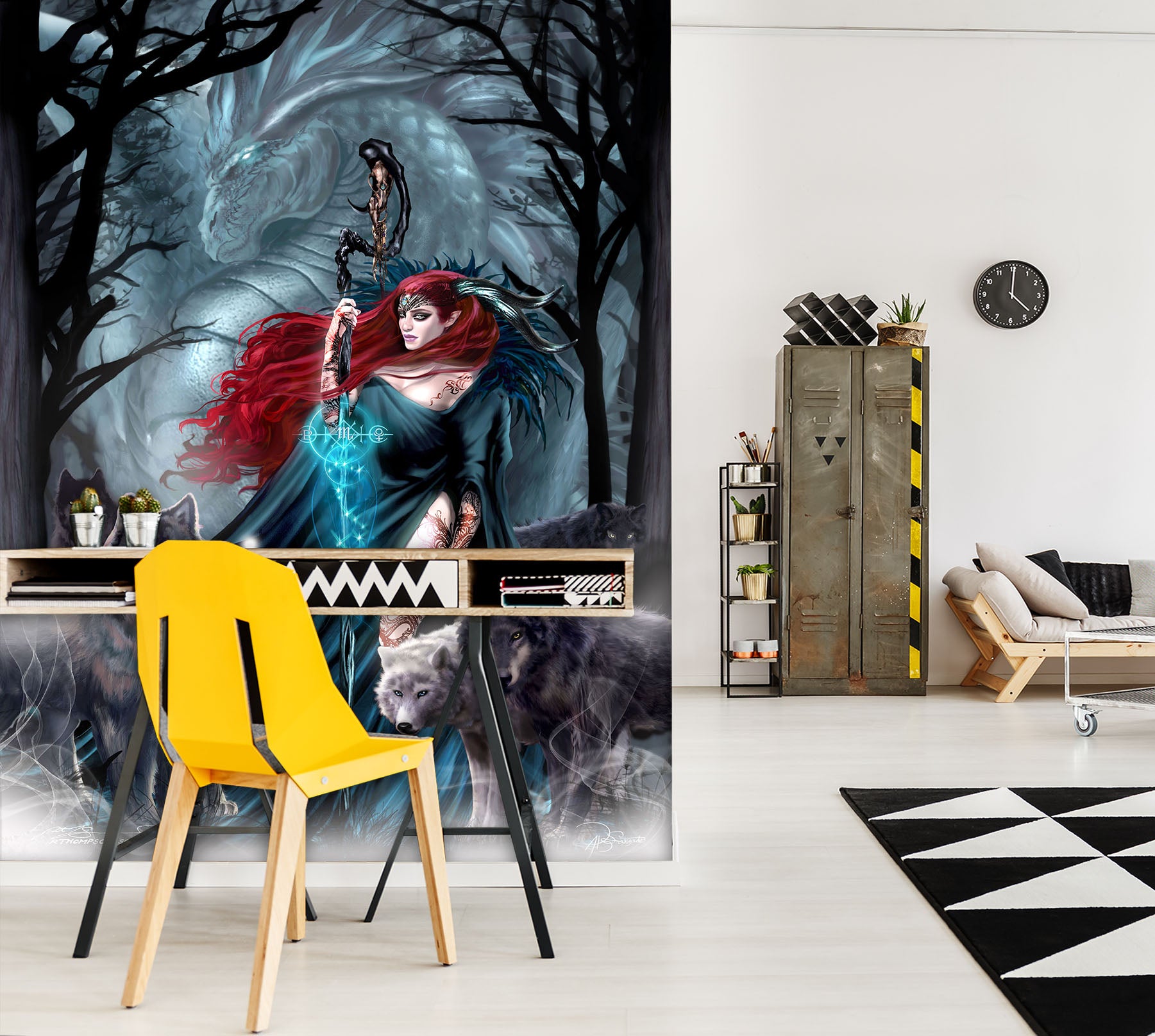 3D Dragon Woman 8150 Ruth Thompson Wall Mural Wall Murals