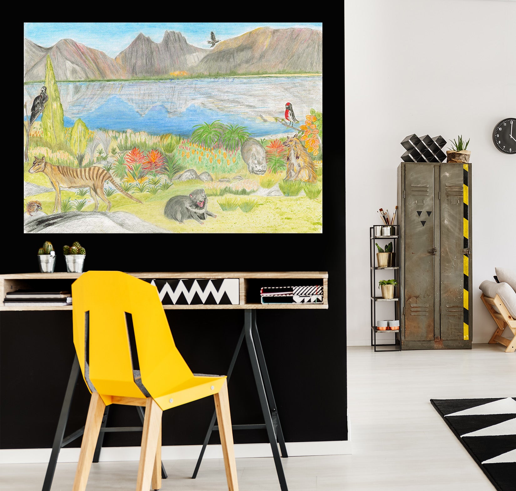 3D Valley Lake 015 Michael Sewell Wall Sticker