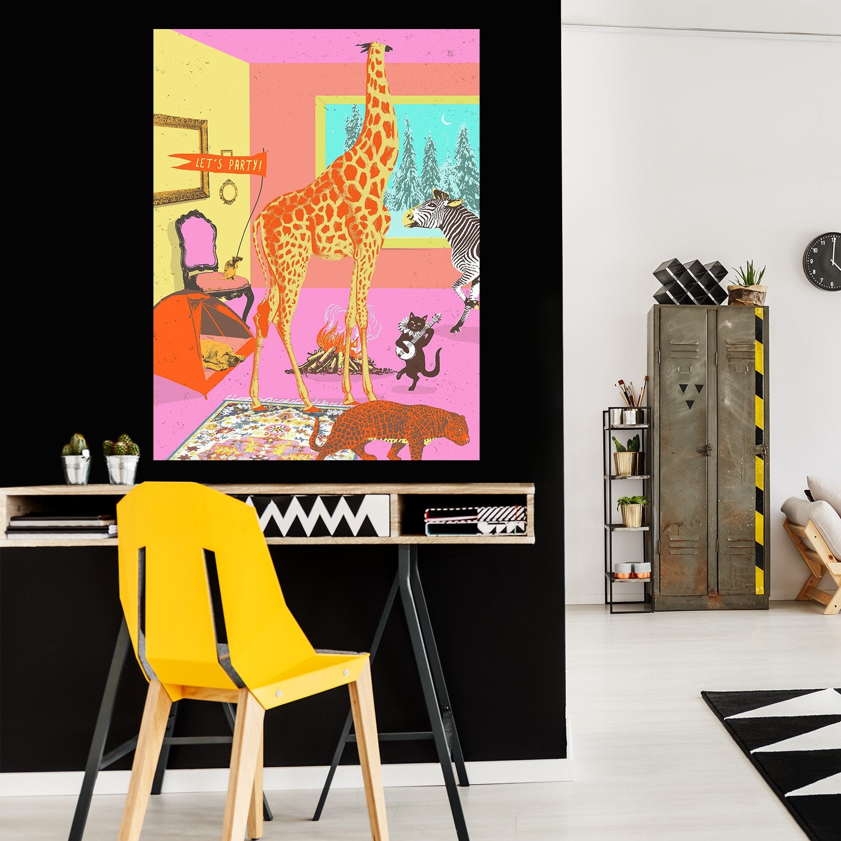 3D Animal Party 018 Showdeer Wall Sticker Wallpaper AJ Wallpaper 2 