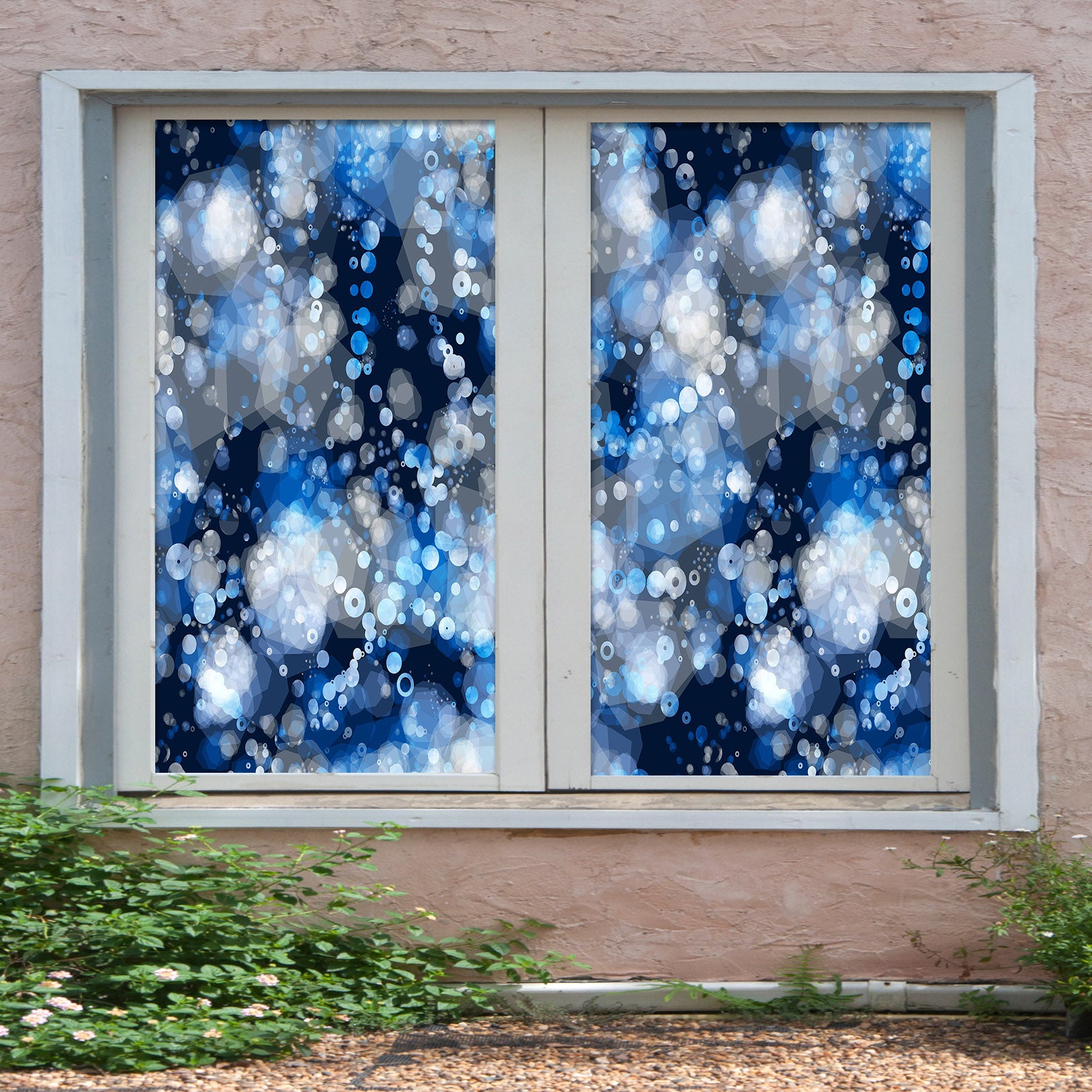 3D Beautiful Neon 454 Window Film Print Sticker Cling Stained Glass UV Block