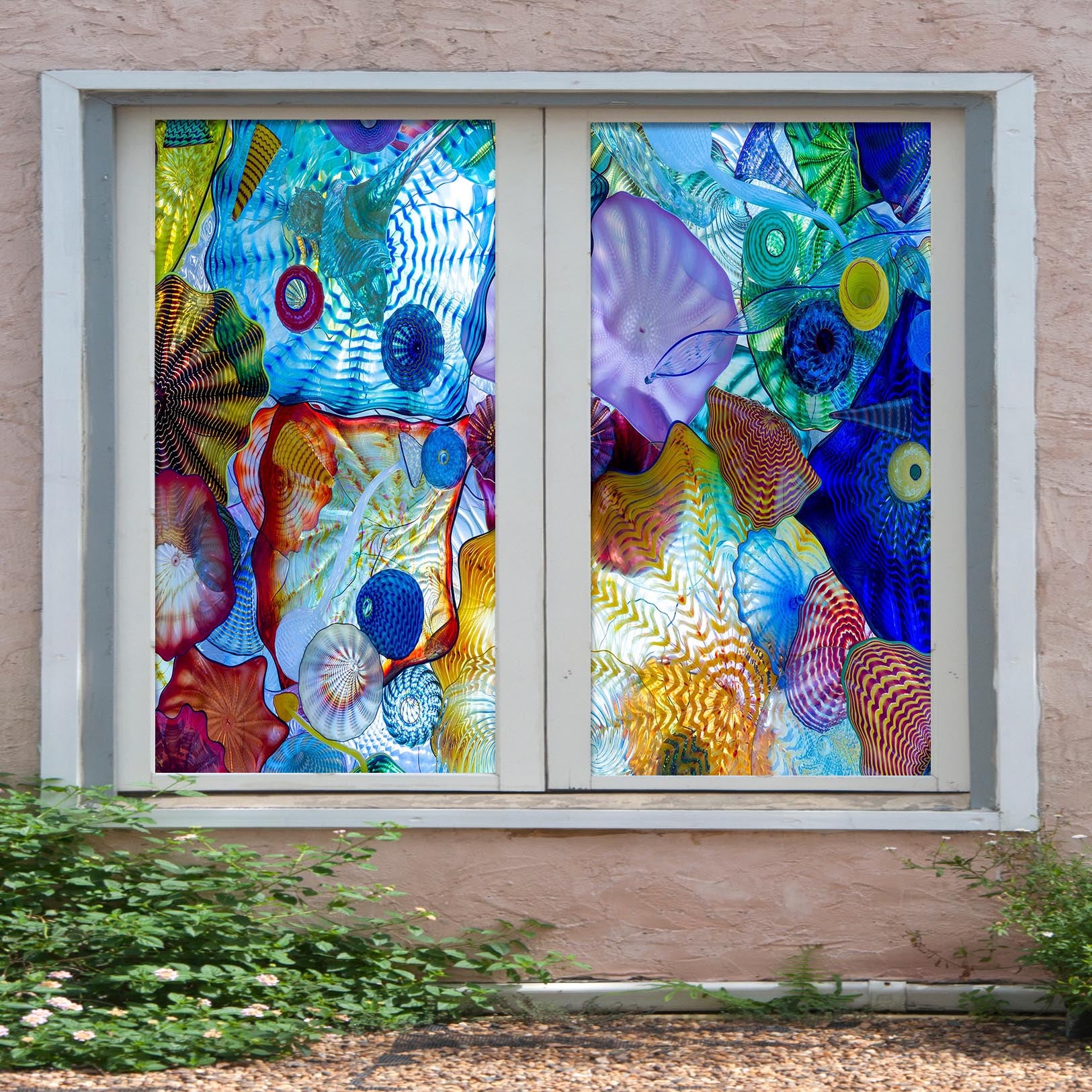 3D Beautiful Seashell 288 Window Film Print Sticker Cling Stained Glass UV Block