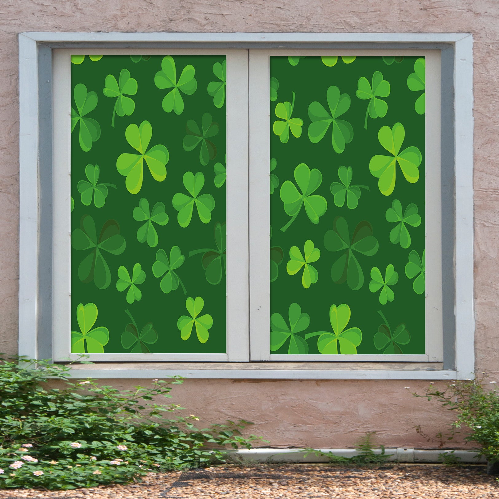 3D Lucky Clover 274 Window Film Print Sticker Cling Stained Glass UV Block