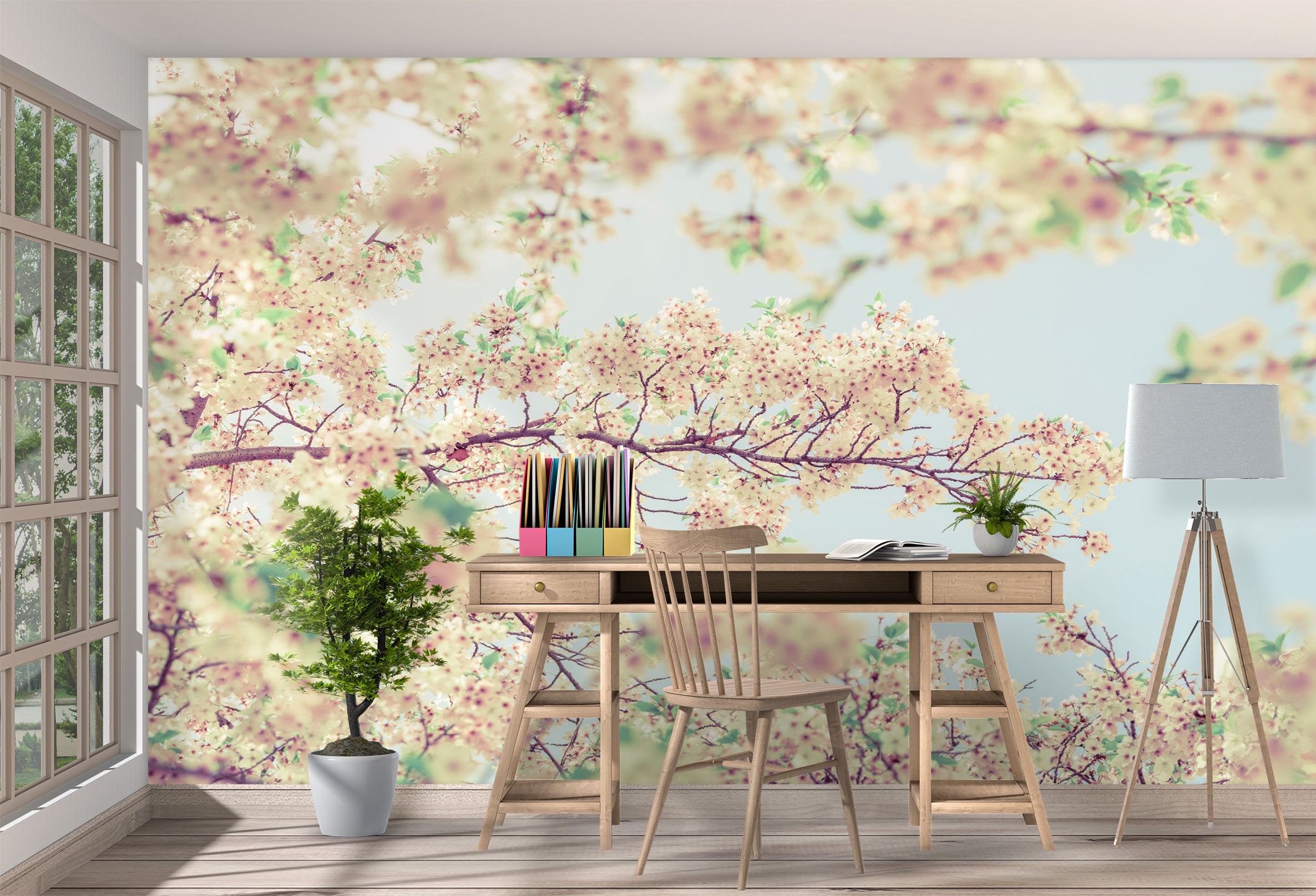 3D Flower Branch 6241 Assaf Frank Wall Mural Wall Murals