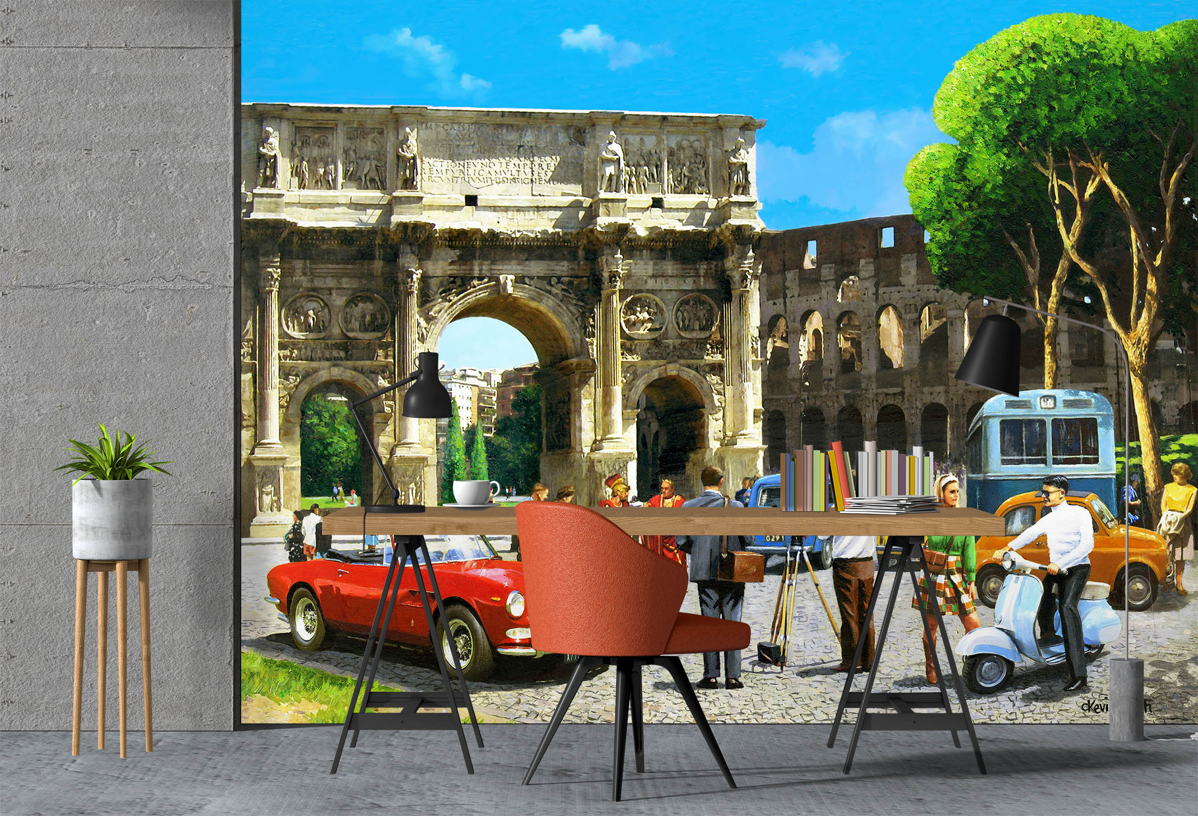 3D Road Car Pedestrian 122 Kevin Walsh Wall Mural Wall Murals