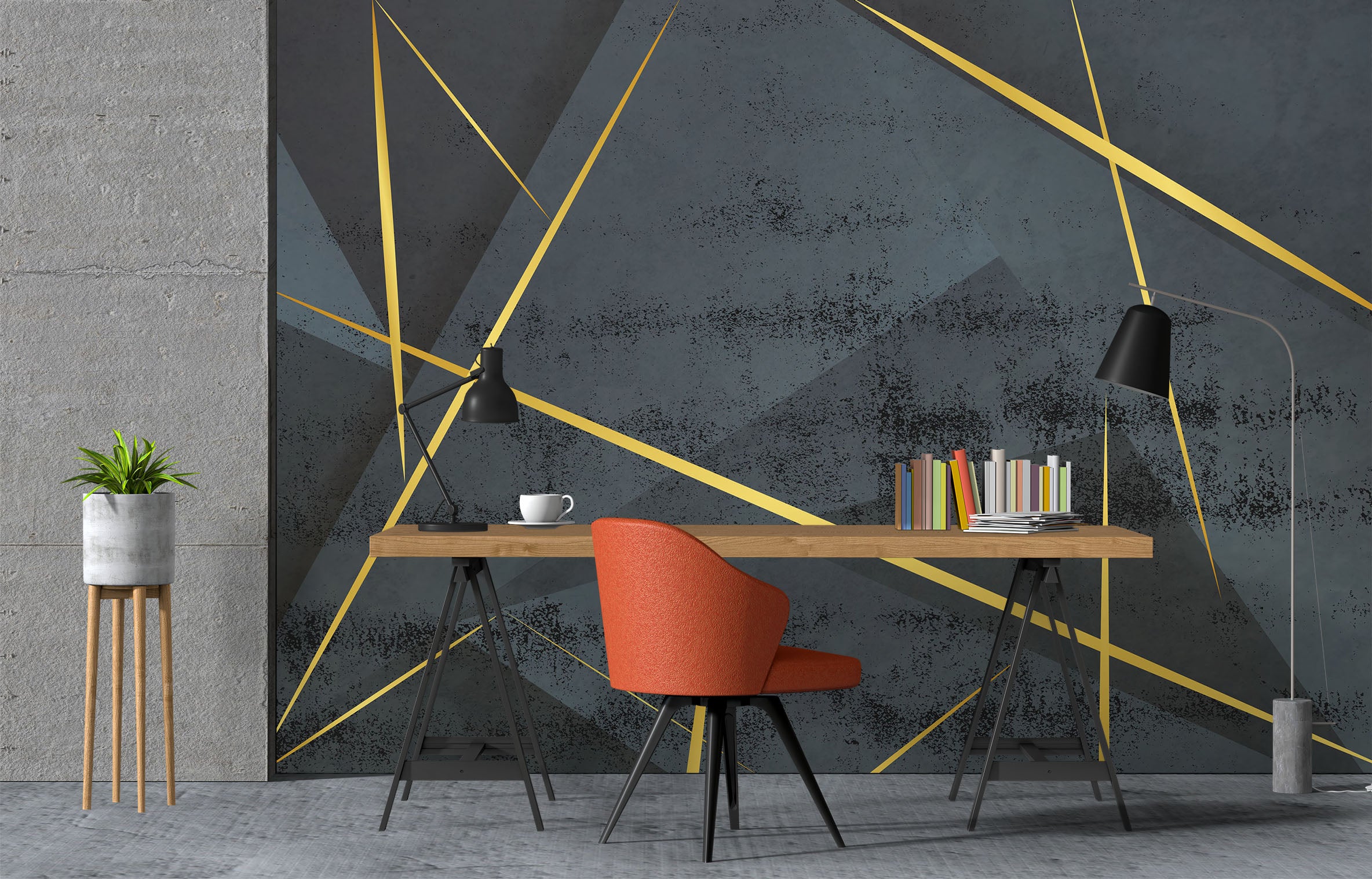 3D Black Triangle 1078 Wall Murals