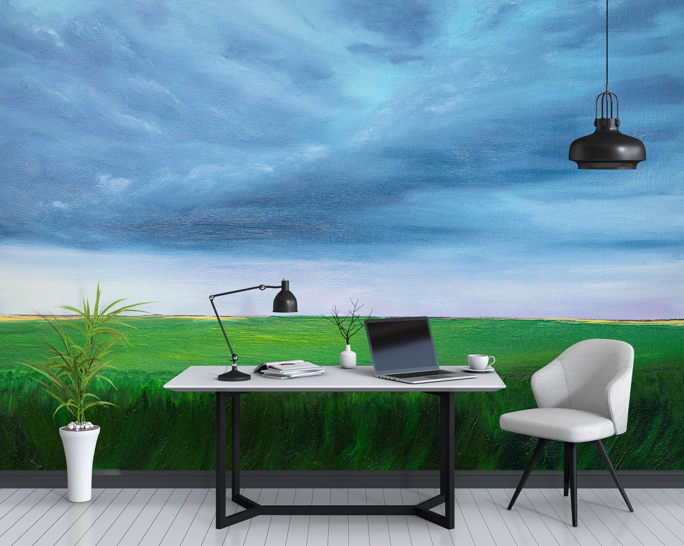 3D Grassland Sky 1853 Marina Zotova Wall Mural Wall Murals