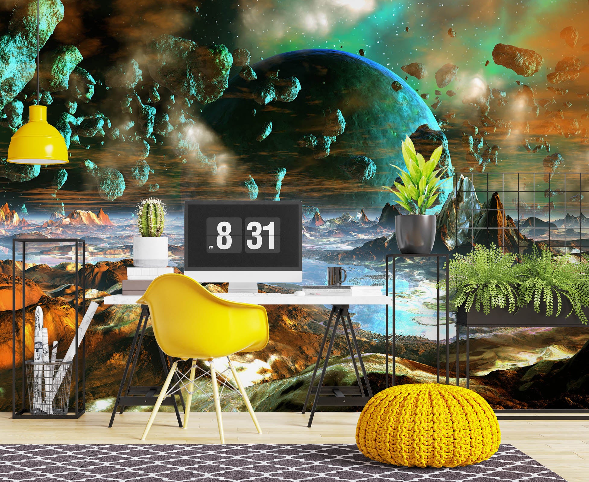 3D Planet Meteorite 57184 Wall Murals