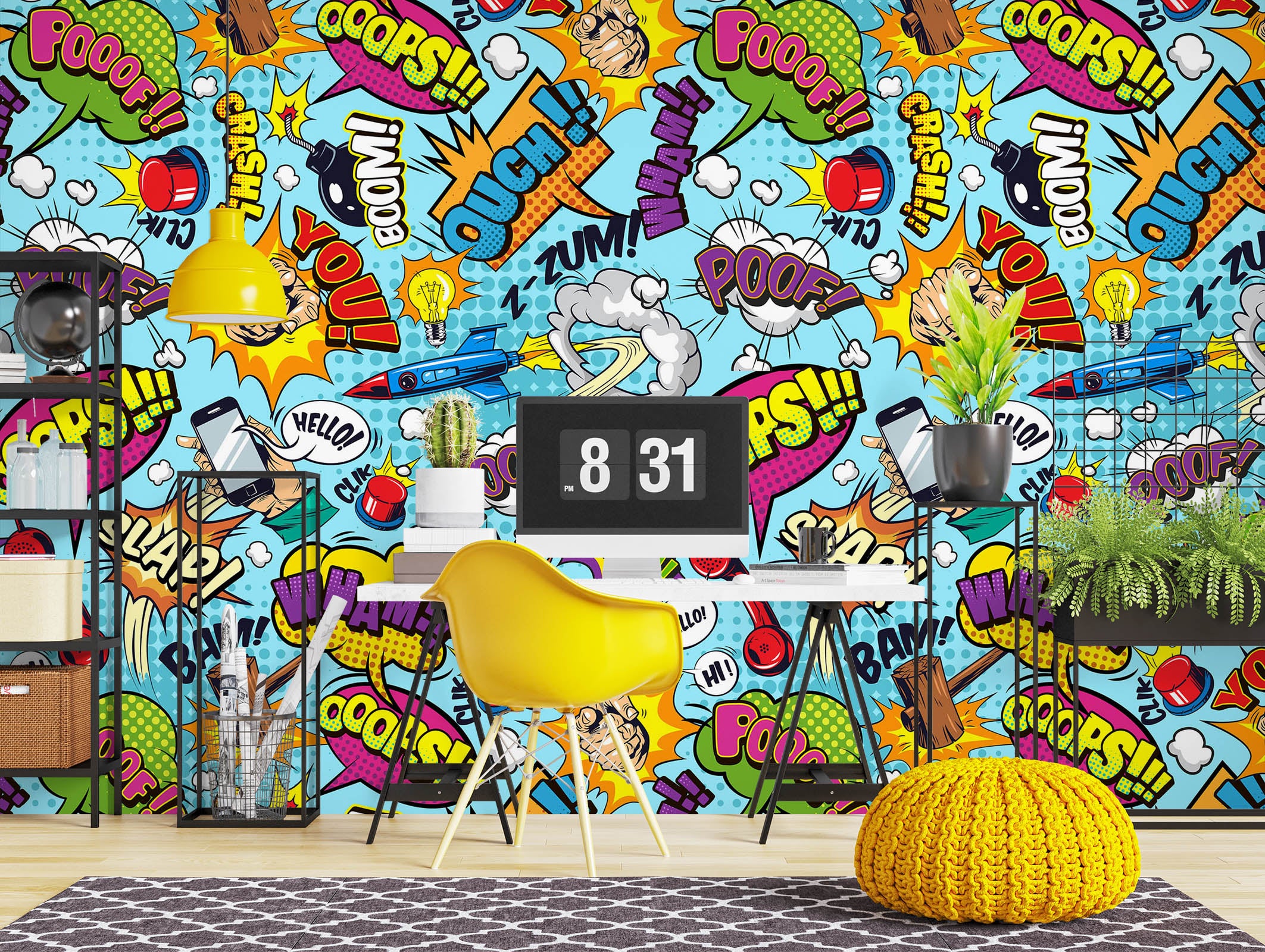 3D Pattern Letters 57077 Wall Murals