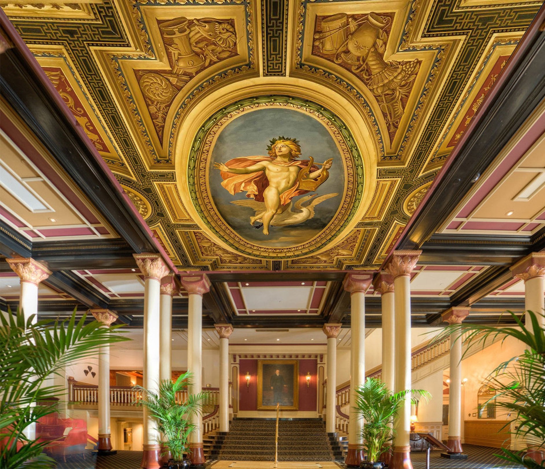 Grand Dome Painting Wallpaper AJ Wallpaper 