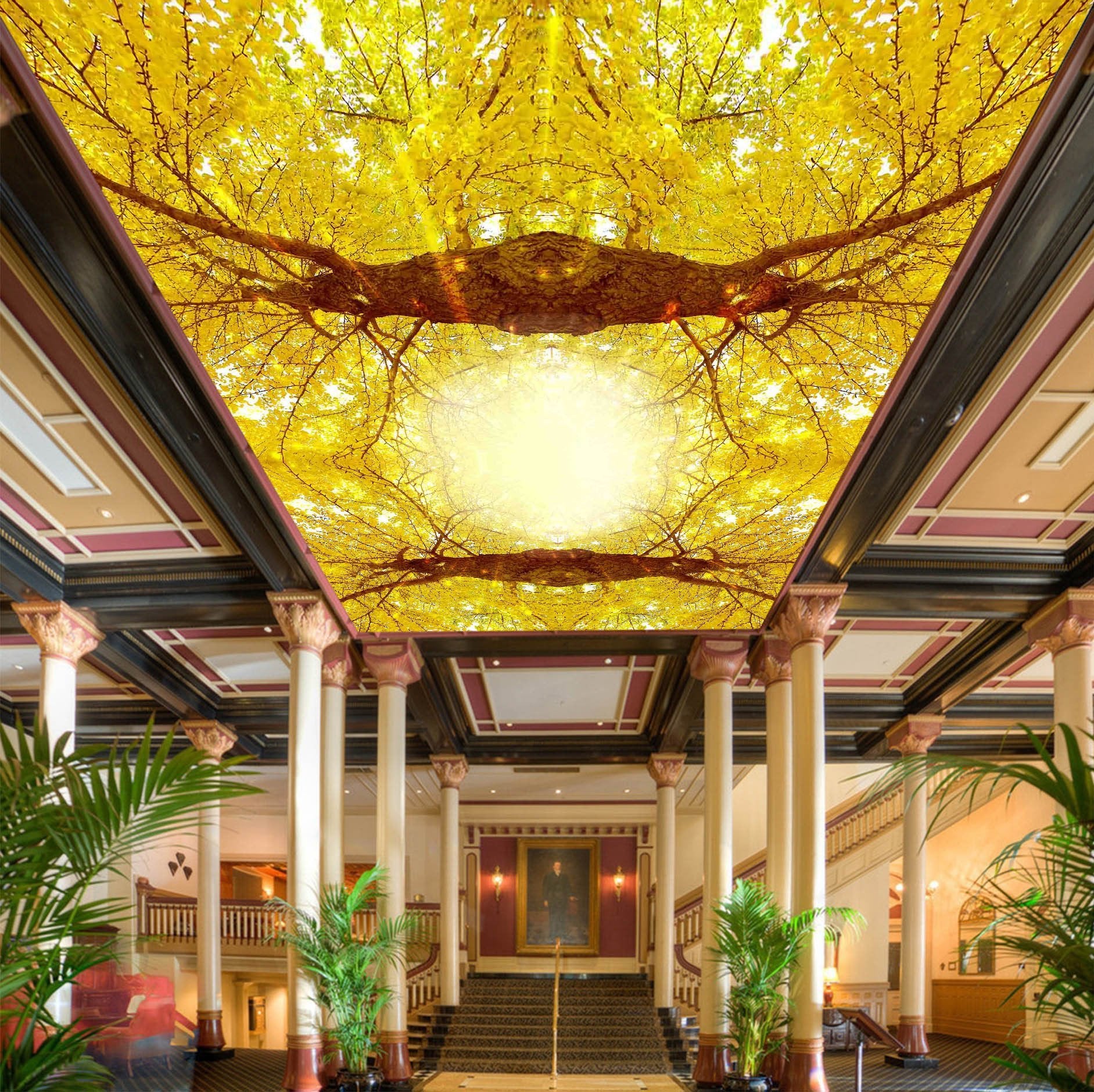 Symmetrical Trees Wallpaper AJ Wallpaper 