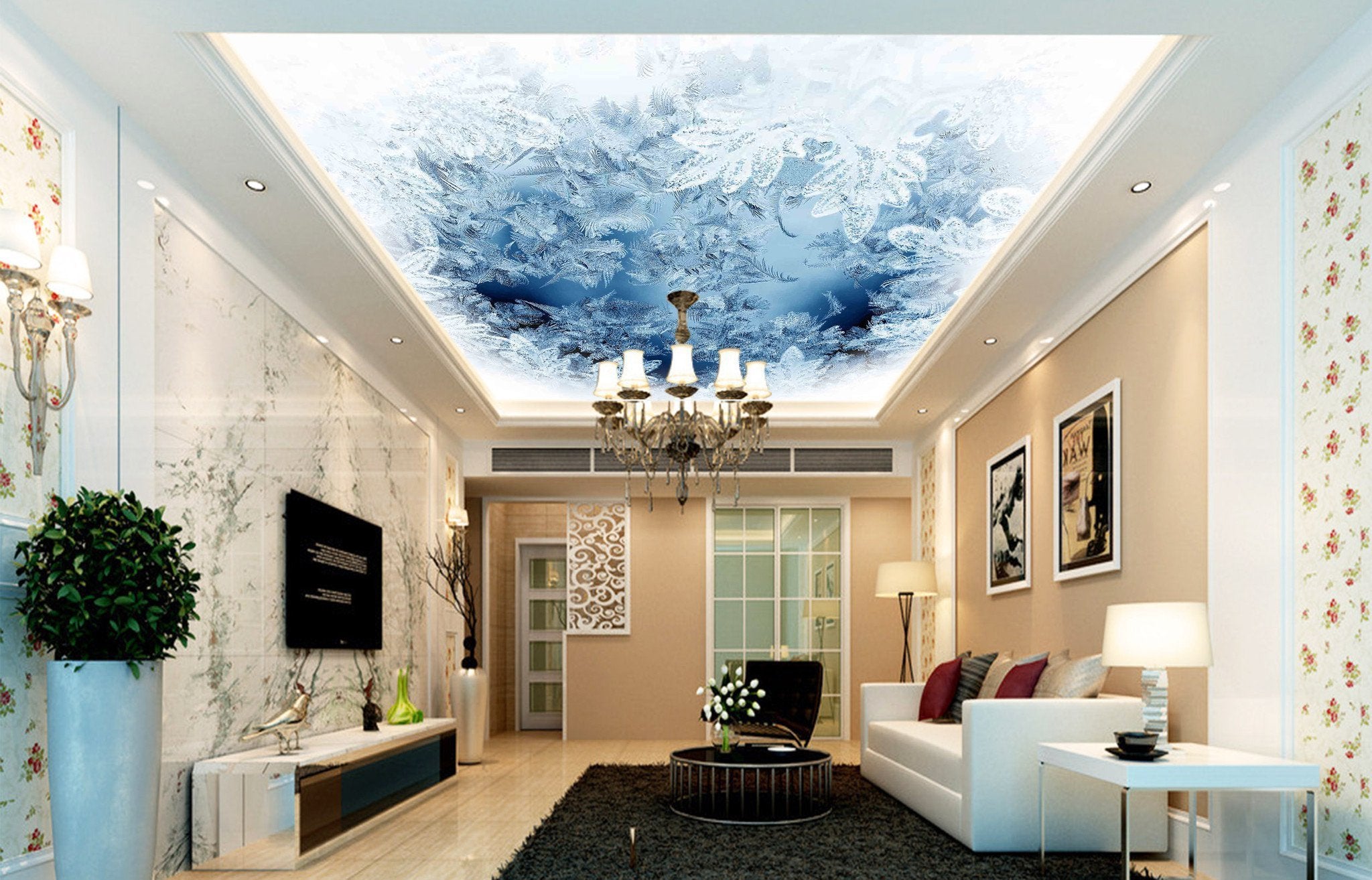 Frozen Leaves Wallpaper AJ Wallpaper 