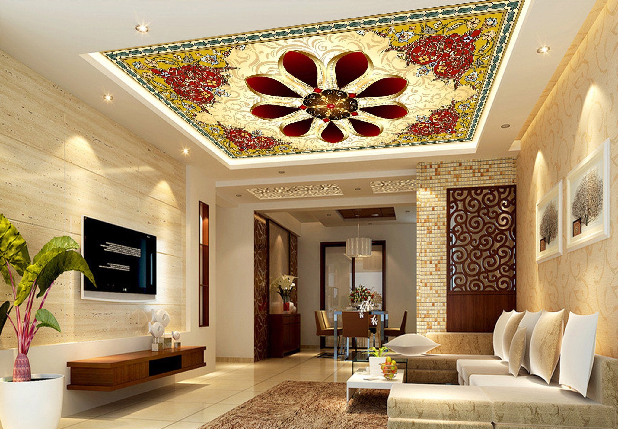 Showy Flower Patterns Wallpaper AJ Wallpaper 