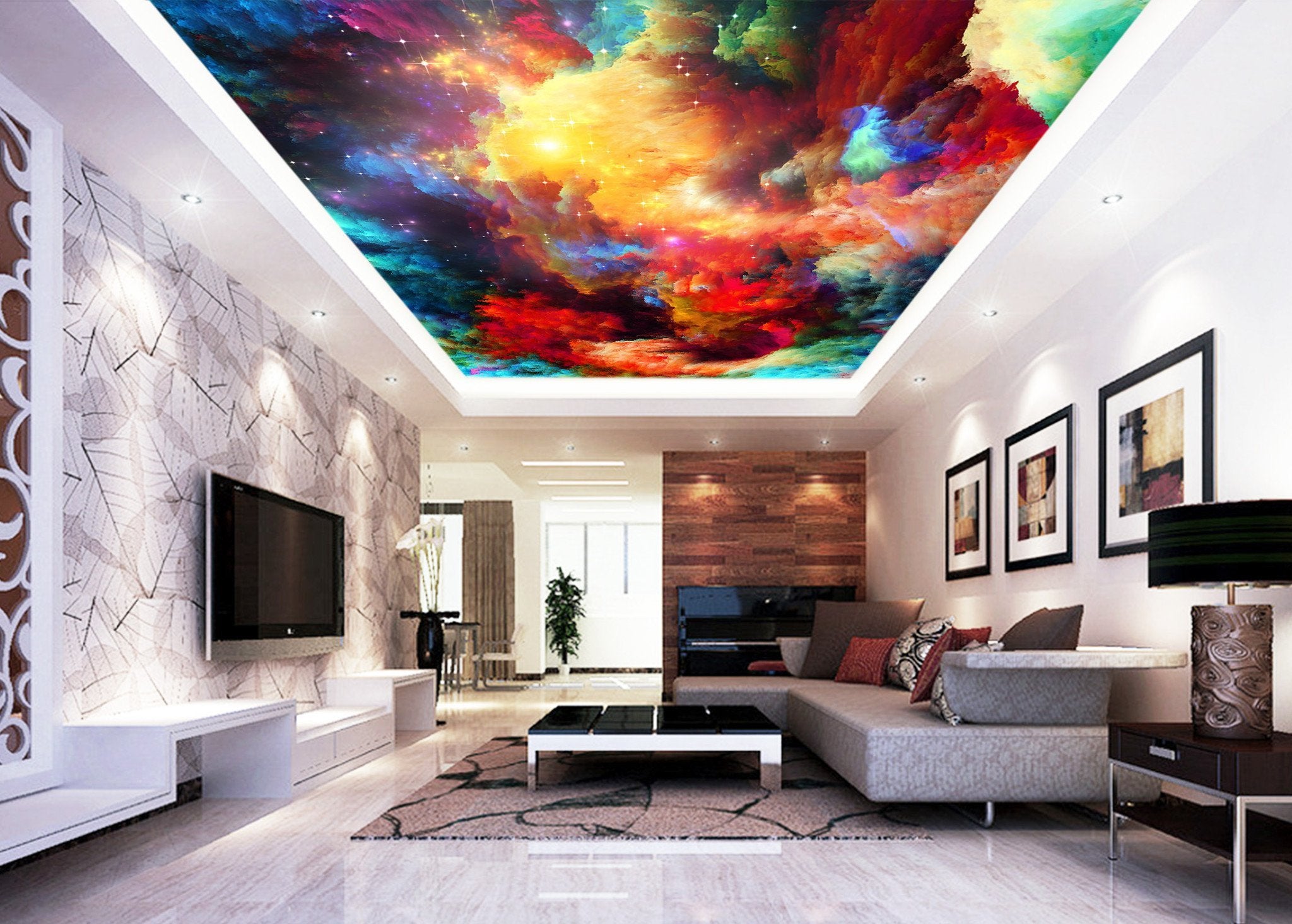 Shining Stars Color Clouds Wallpaper AJ Wallpaper 