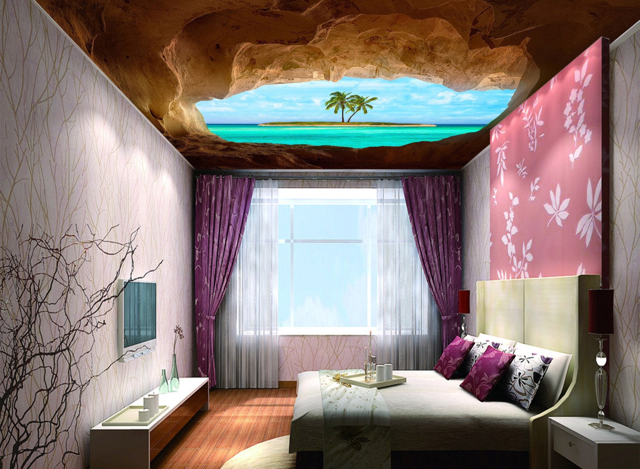 Seaside Cave Scenery Wallpaper AJ Wallpaper 
