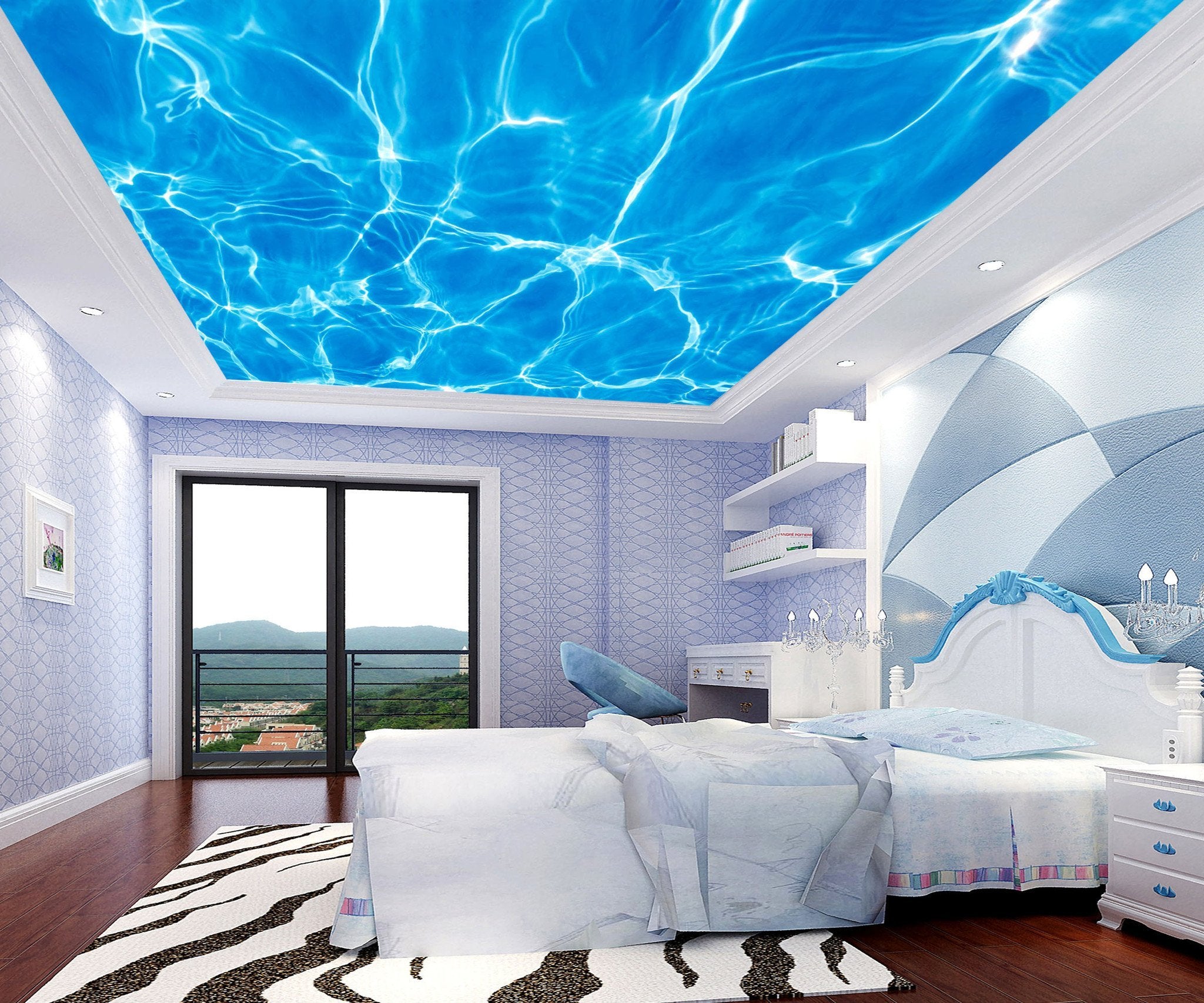 Sea Shining Blue Water Wallpaper AJ Wallpaper 